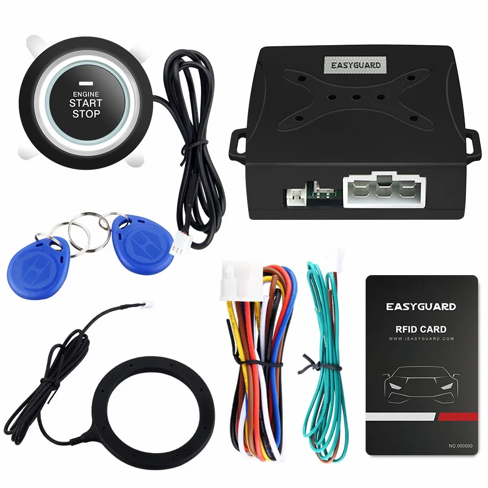 EASYGUARD EC004 inteligentny system alarmowy samochodowy RFID immobilizer bezkluczykowy