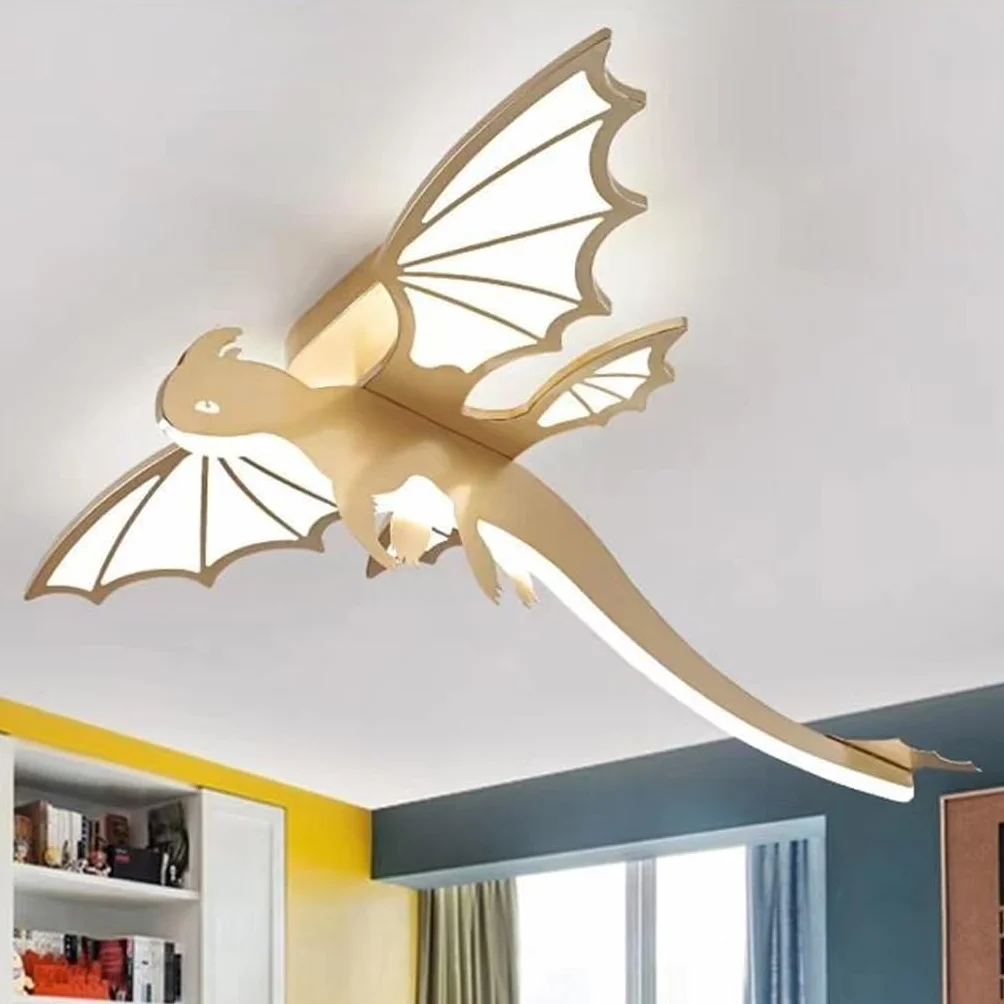 Lampa Sufitowa LED Lampa Sufitowa Do Pokoju Dziecięcego Nowoczesna Z Możliwością Przyciemniania Za Pomocą Pilota Wzór Dinozaura 3000K ~ 6000K Lampa Wisząca Do Pokoju Dziecięcego Sypialnia (