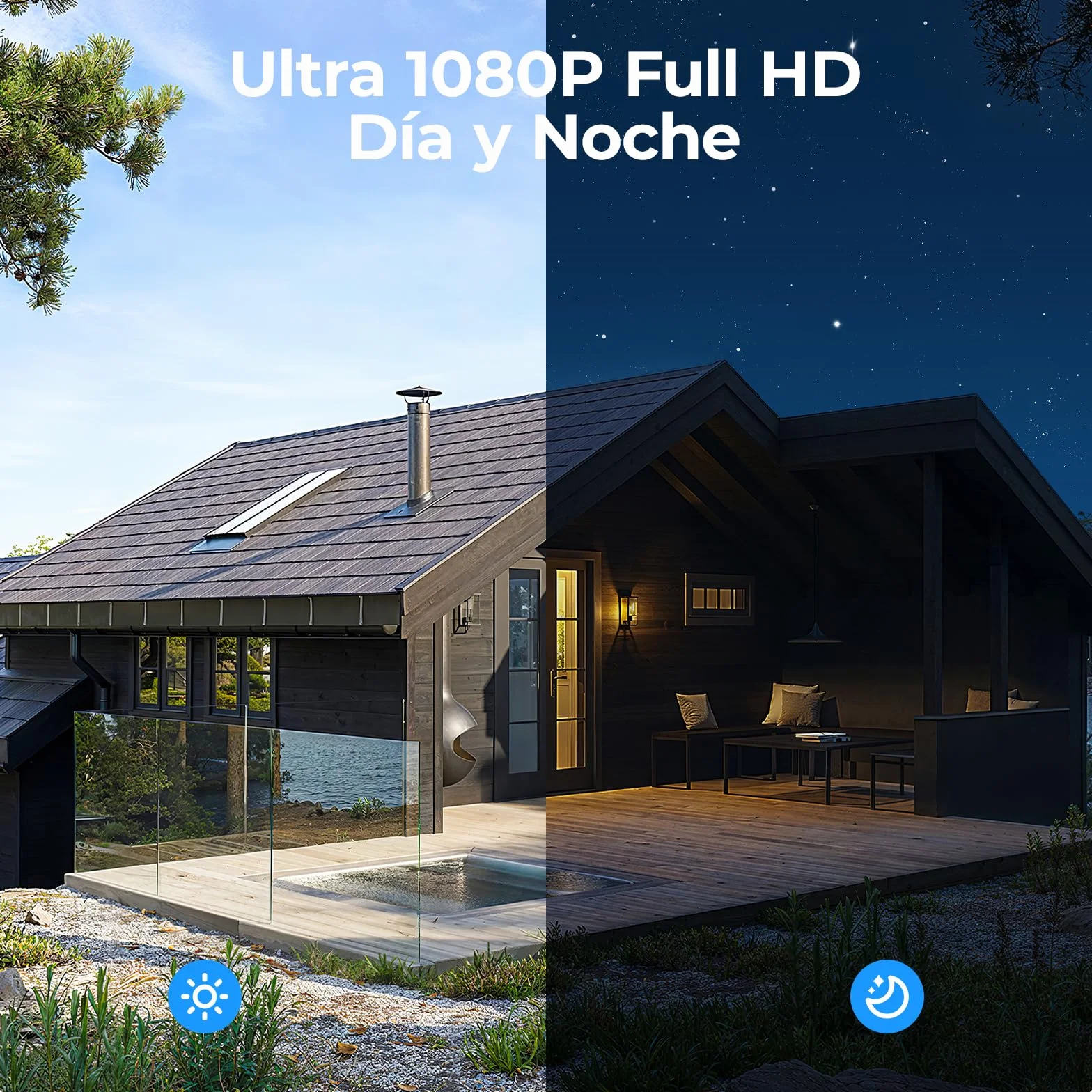 CAMCAMP Zestaw kamer do monitoringu WLAN, do użytku na zewnątrz, 16 kanałów 2 MP, WiFi, rozpoznawanie osób, 2-drożne audio, odporność na warunki atmosferyczne IP66 (8)