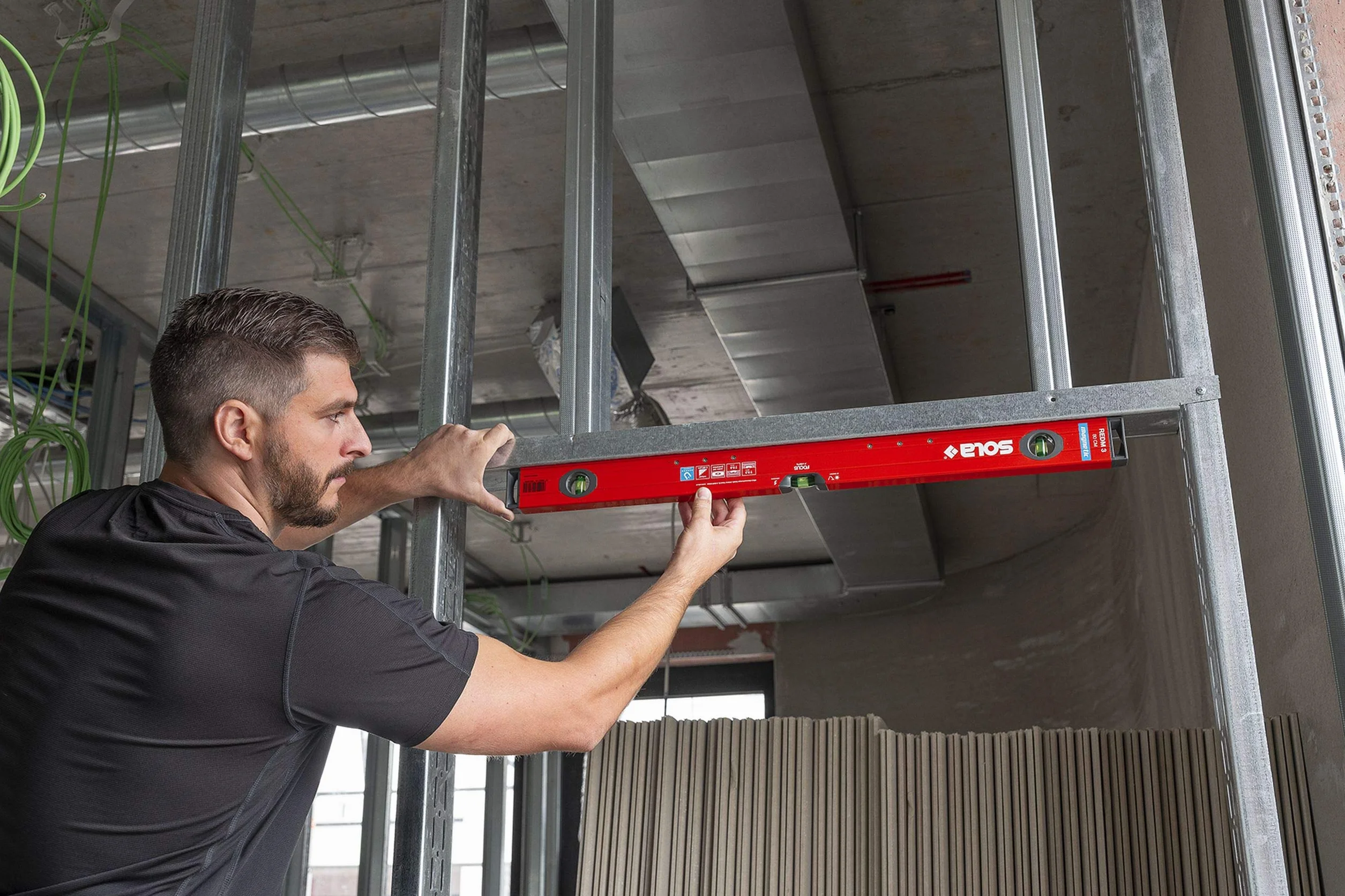 Poziomica magnetyczna LM Big REDM 3 80cm powlek.proszkowo Sola