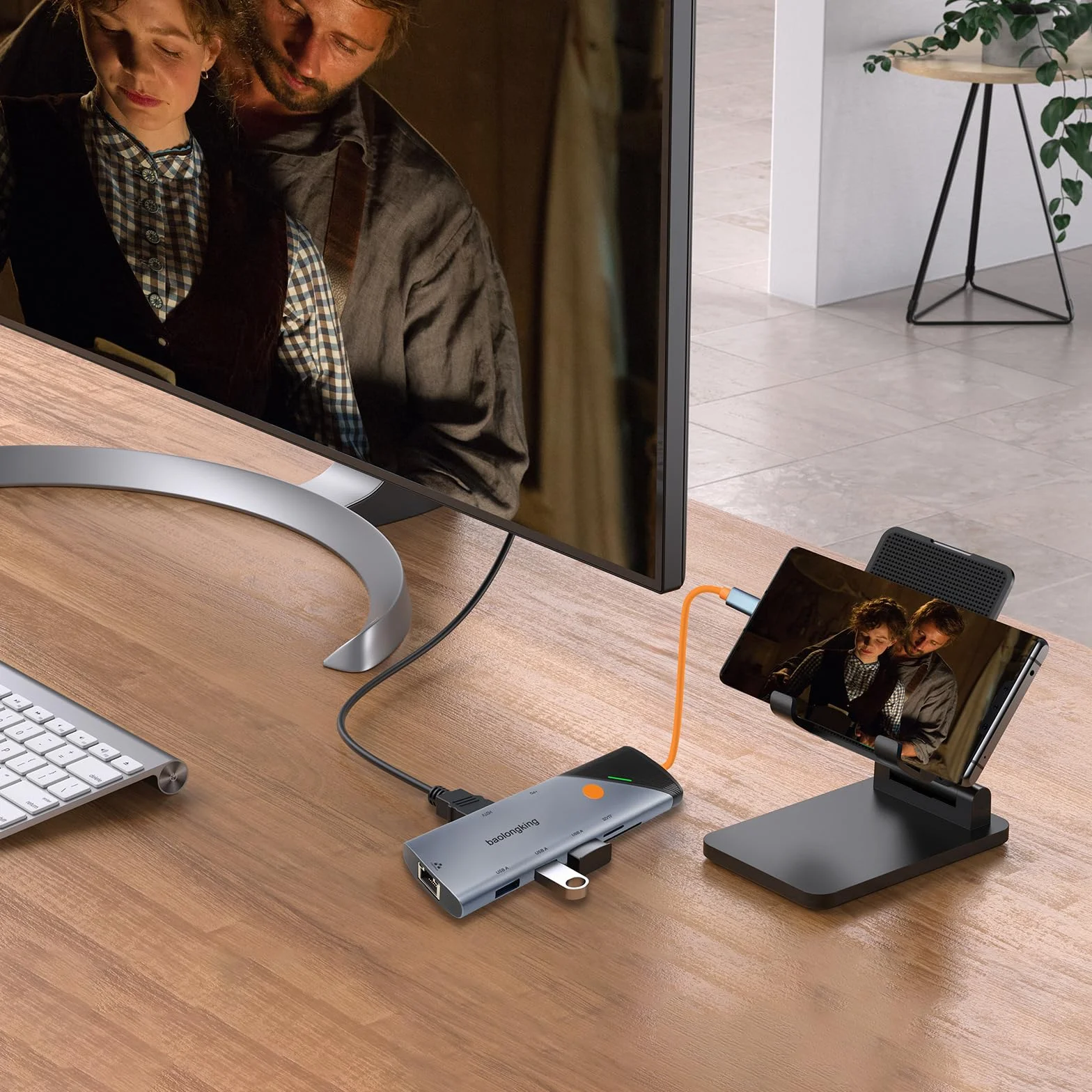 Koncentrator USB-C 8 w 1 4K HDMI Gigabit Ethernet USB-A PD SD/TF MacBook HP iPad Surface