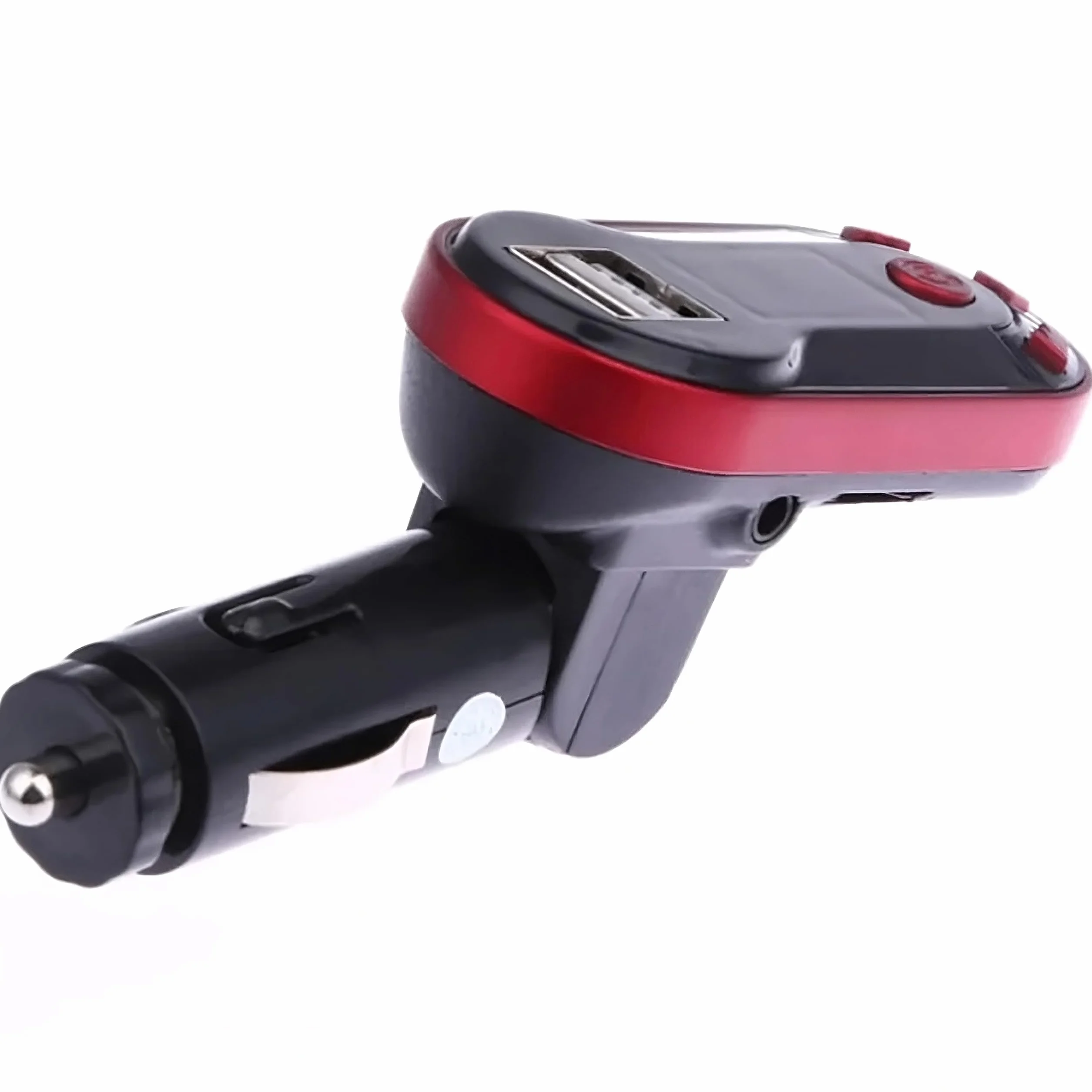 Retoo Samochodowy transmiter Bluetooth FM z adapterem radiowym, ładowarka Dual USB, wyświetlacz LCD, zestaw głośnomówiący, obsługuje kartę microSD, pilot zdalnego sterowania, ładowarka USB 2,1 A i
