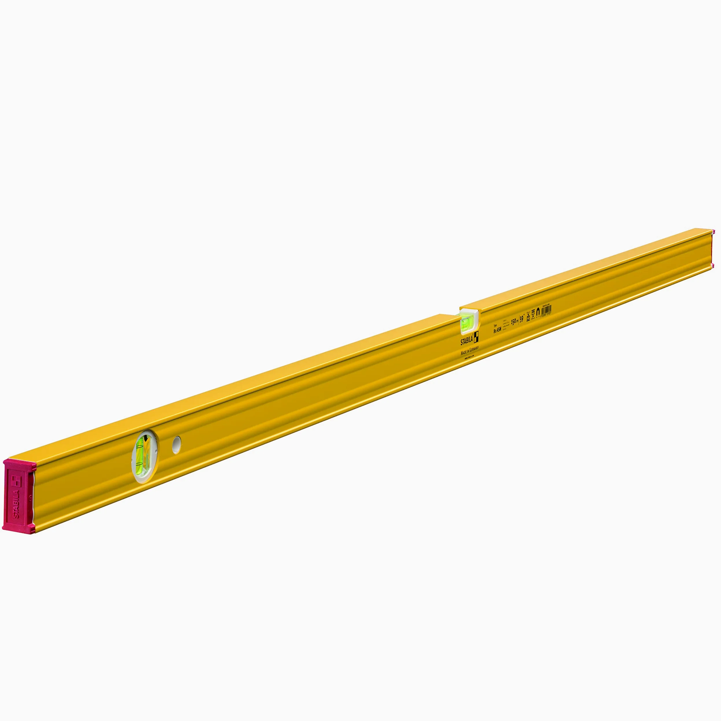 STABILA Poziomica magnetyczna typ 80 ASM, 150 cm, wzmocniony profil aluminiowy, bardzo mocny system magnesów ziem rzadkich, 1 pozioma libelka, 1 libelka pionowa, zintegrowany stoper antypoślizgowy,