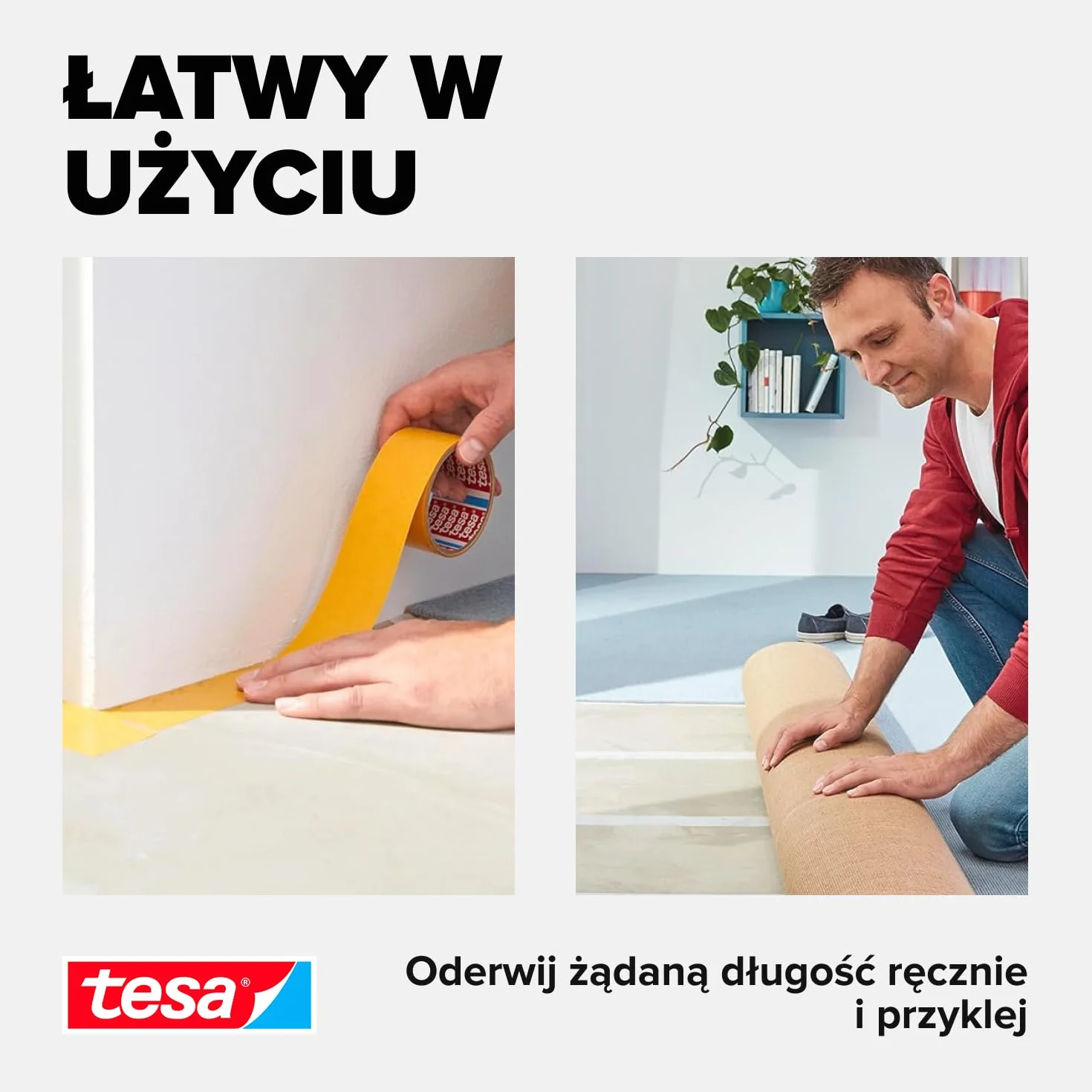 Tesa 56171-00003-11 Taśma Dwustronna, Biały, 10 x 50 mm