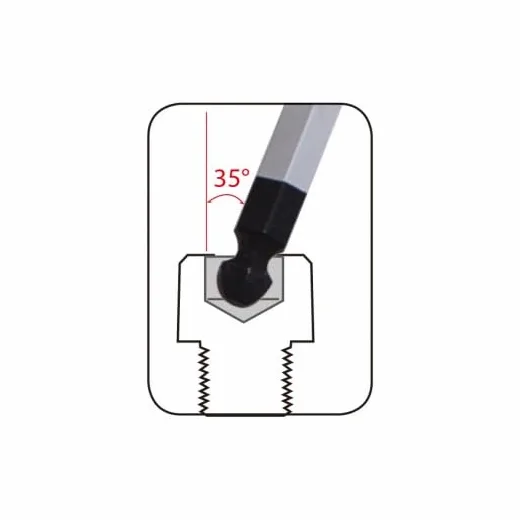 Zestaw bardzo długich kluczy imbusowych BALL POINT 1,5-10 mm - 9 szt