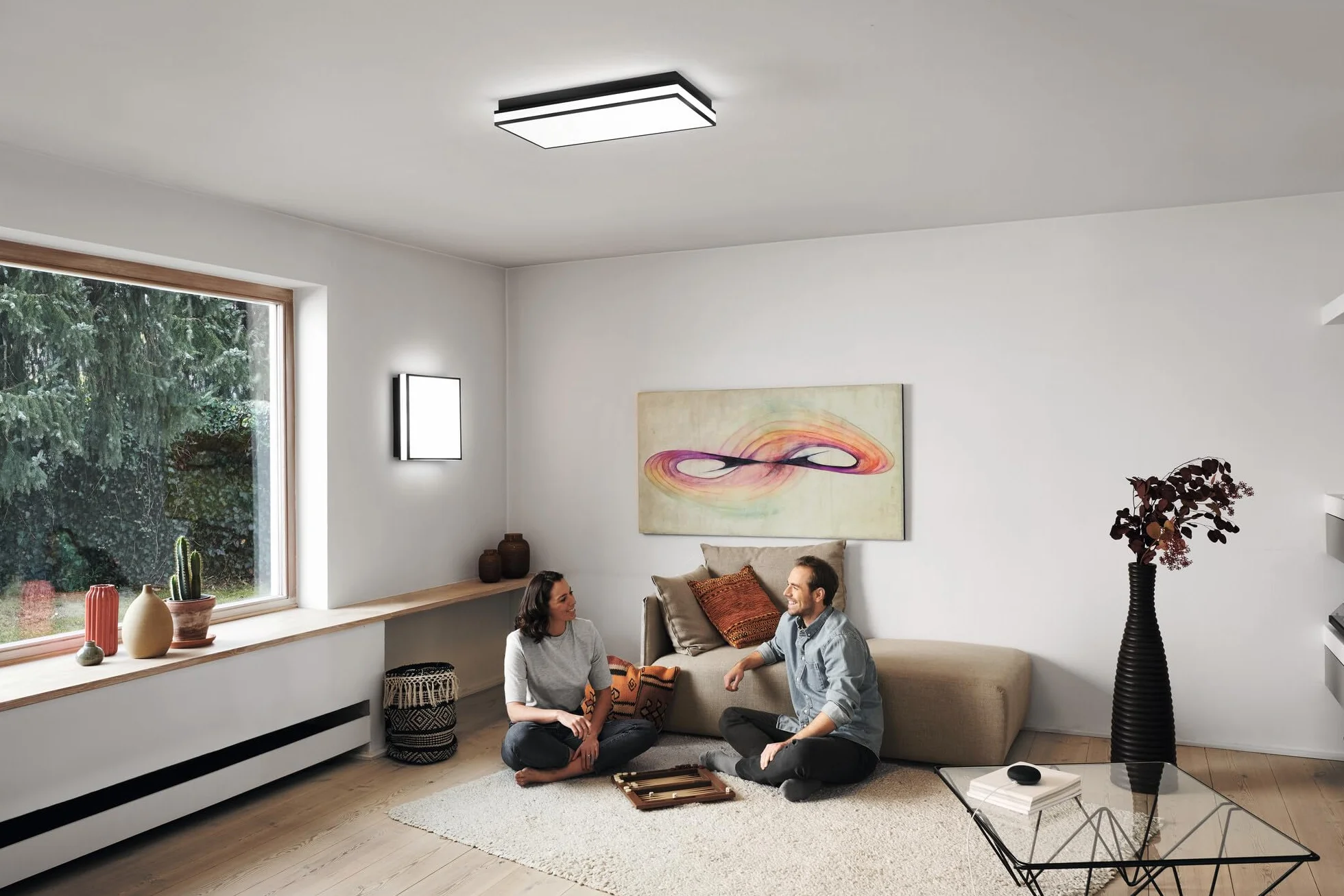 LEDVANCE Oprawa oświetleniowa: for sufit, DECORATIVE CEILING WITH WIFI TECHNOLOGY / 42 W, 220…240 V, kąt rozsyłu światła: 110°, Program Tunable White, 3000…6500 K, materiał: steel, IP20