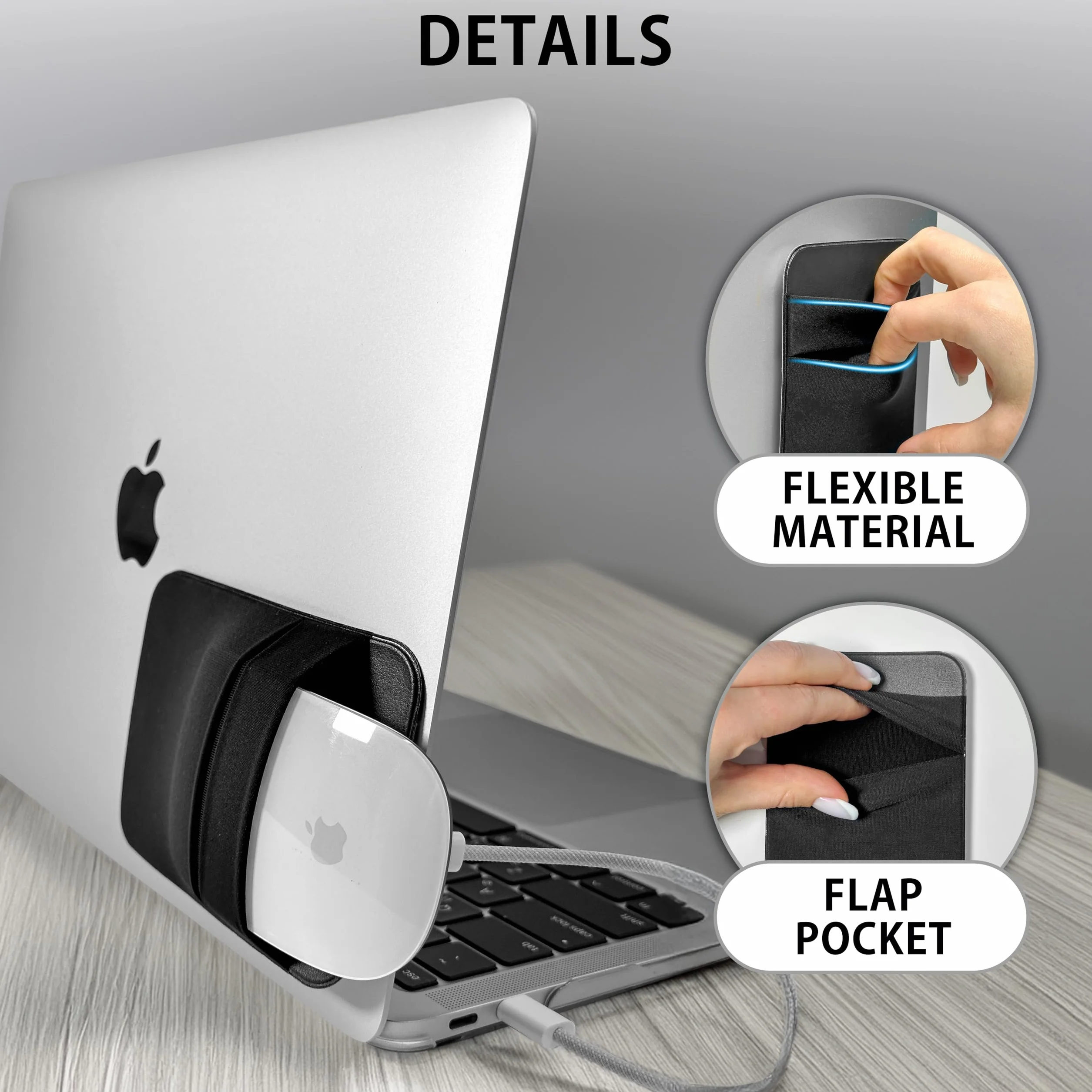 MyGadget Etui na zewnętrzny dysk twardy samoprzylepny czarny
