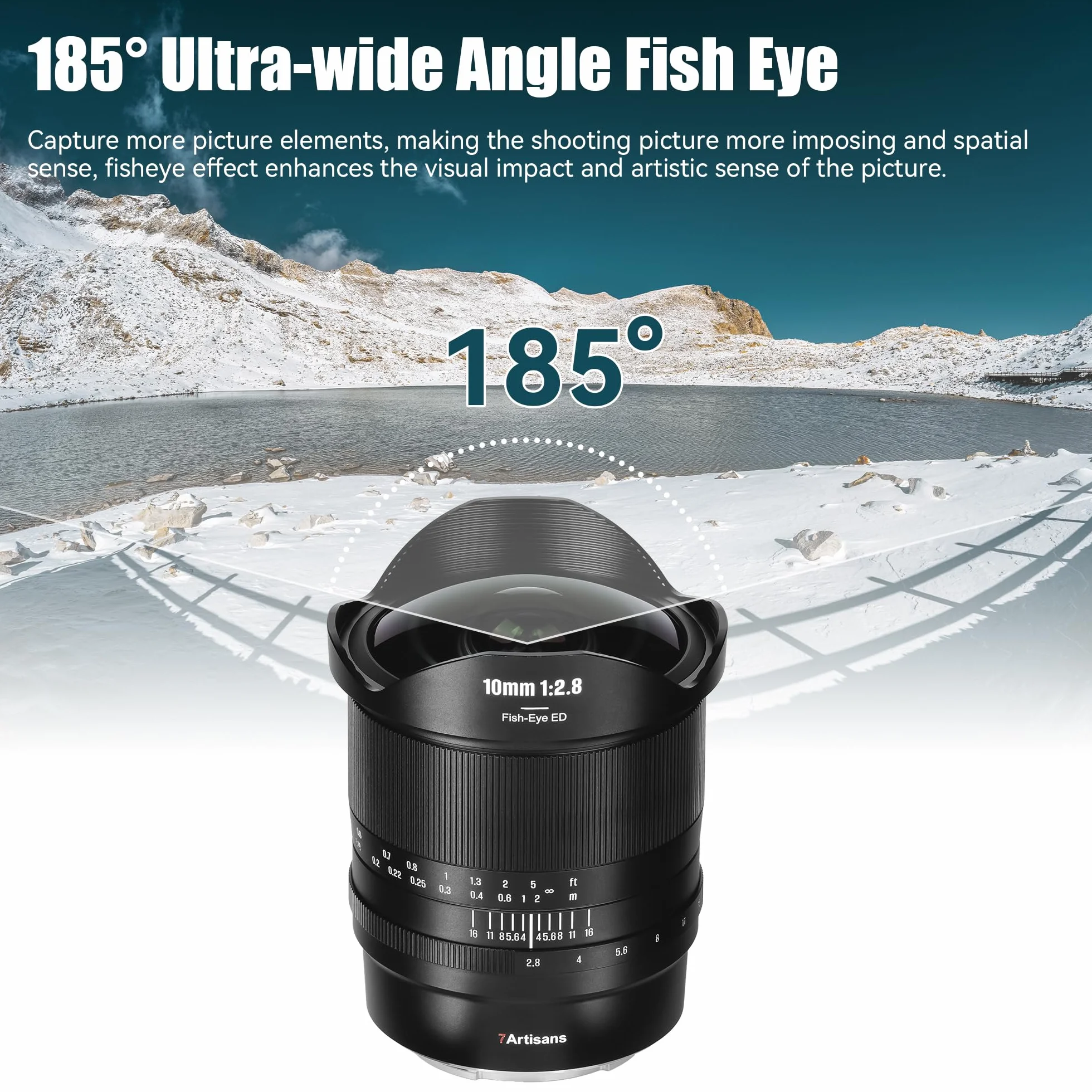 7artisans 10 mm F2.8 II Obiektyw ultraszerokokątny 185° Sony E-Mount