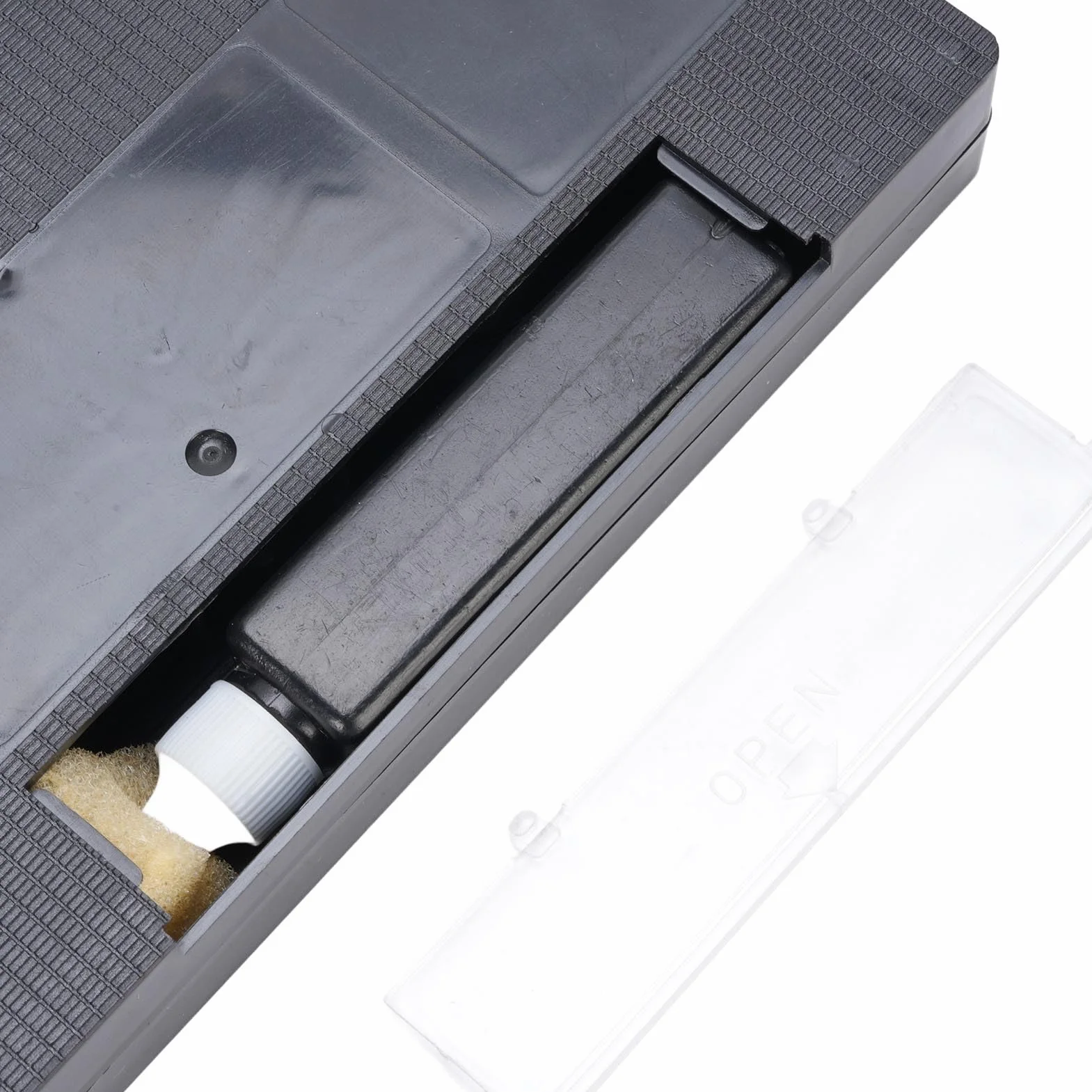 VCR Cleaner, Cleaner VHS Cleaner z Czystym Płynem, Przenośny Zestaw do Czyszczenia Głowicy Wideo Wielokrotnego Użytku do Czyszczenia Głowicy Wideo dla VCR VHS Odtwarzacz