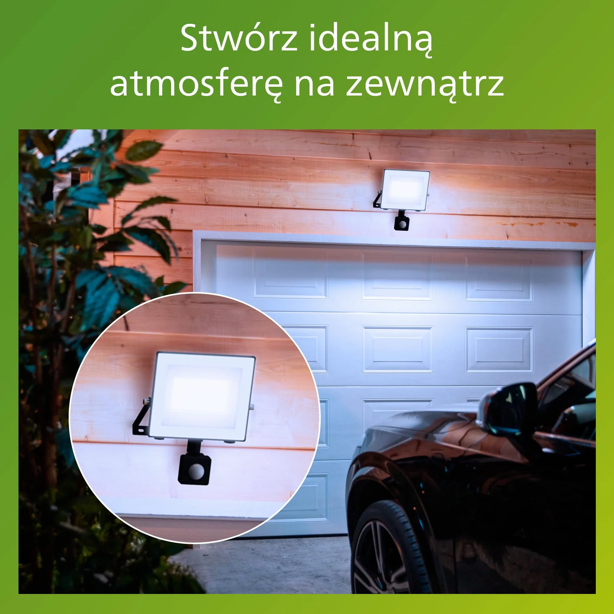Philips Lois Zewnętrzna Lampa Floodlight z Czujnikiem, 14 W, 5000 K, Antracytowa