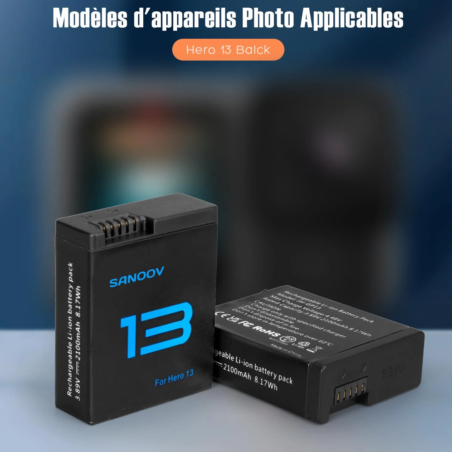 Ładowarka akumulatorowa Hero 13, zestaw 2x2100 mAh, 3-kanałowa typ C