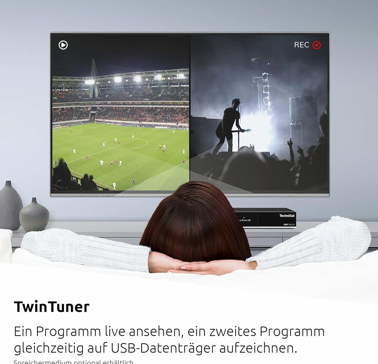 TechniSat DIGIT ISIO S4 – Twin Sat-Receiver z wyświetlaczem alfanumerycznym (HDTV Twin-Tuner, DVB-S2, funkcja nagrywania PVR przez USB lub w sieci, HbbTV, CI+, HDMI) czarny