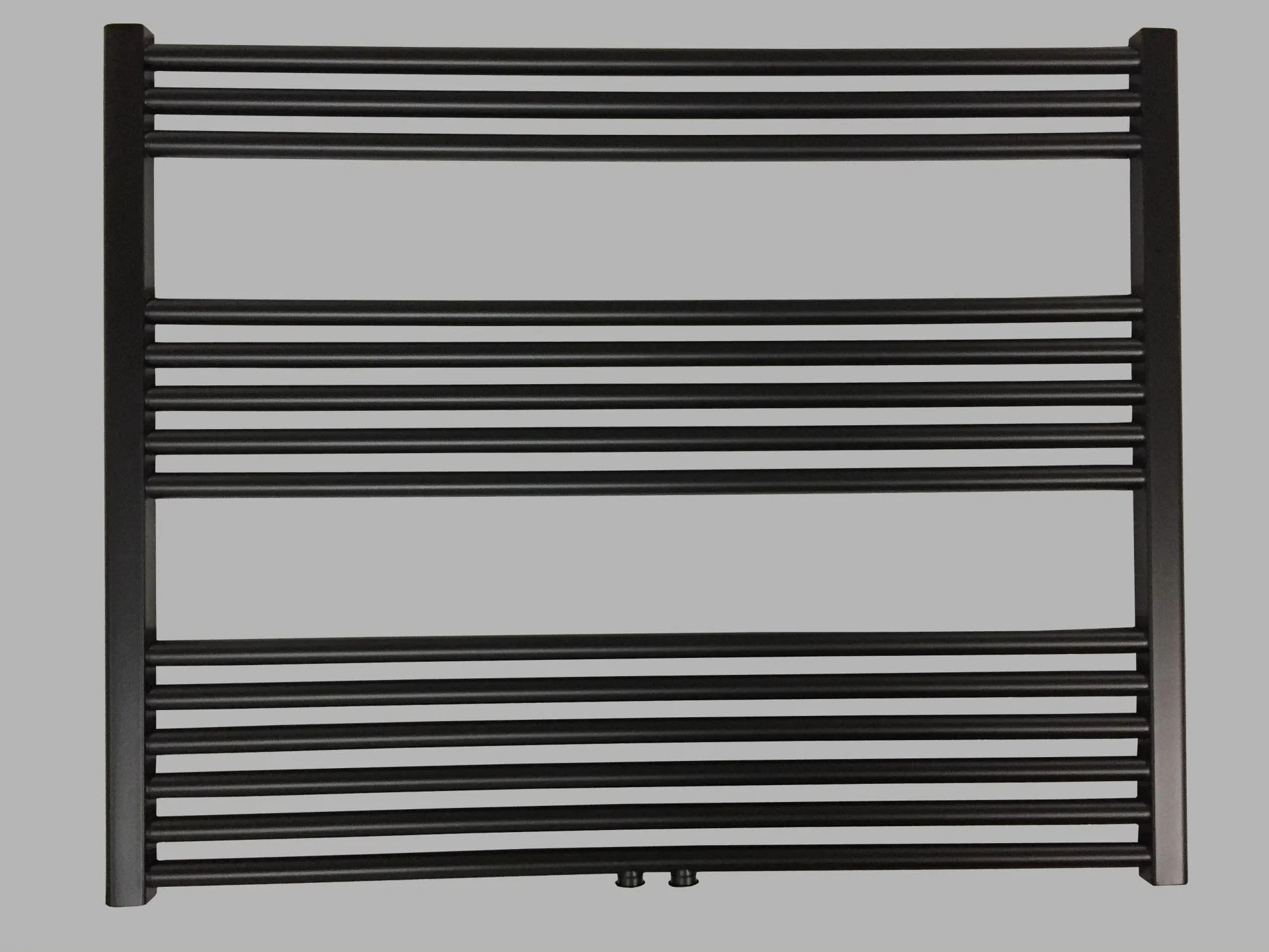 Grzejnik łazienkowy SMYRNA PLUS czarny mat 1000 x 800 mm. Prosty z podłączeniem środkowym Suszarka do ręczników Ogrzewacz na ręczniki