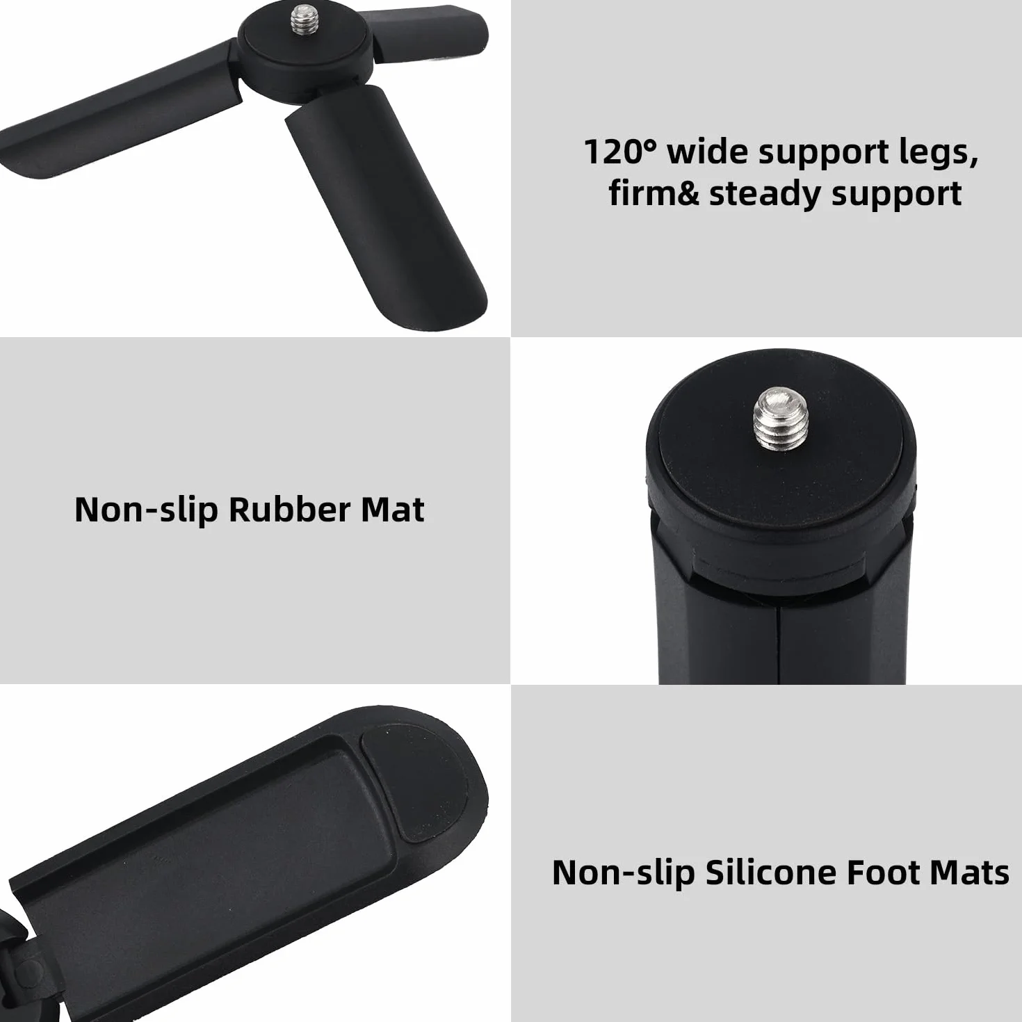 BOXOB Miniaturowy Statyw do DJI Osmo Pocket 3 i 2, Przenośny Kijek do Selfie, Czarny