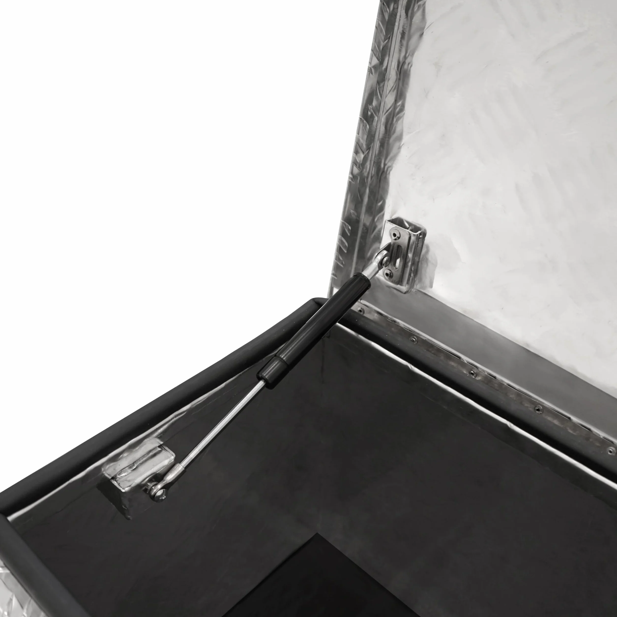 Aluminiowa skrzynka narzędziowa, zamykana skrzynia 102 l, 2 klucze, przyczepa, ciężarówka, furgonetka, skrytka, wytrzymała płyta kontrolna, gumowa podstawa i uszczelka, walizka do przenoszenia XL 810