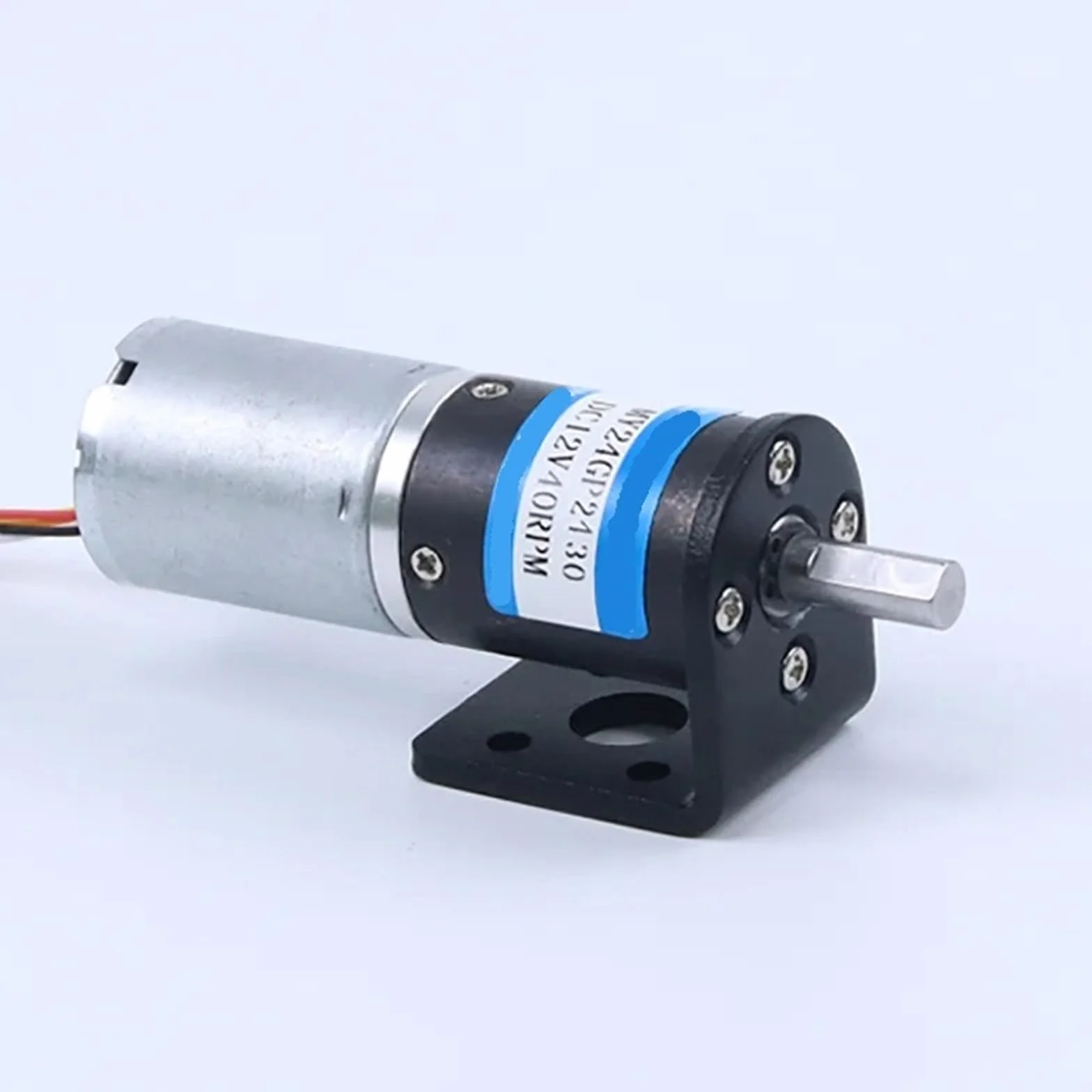 Bezszczotkowy silnik planetarny DC 12 V 24 mm, średnica wału 4 6, regulowana prędkość, zgodnie z ruchem wskazówek zegara i przeciwnie do ruchu wskazówek zegara (silnik 24 V, 6 mm 12 obr./min)