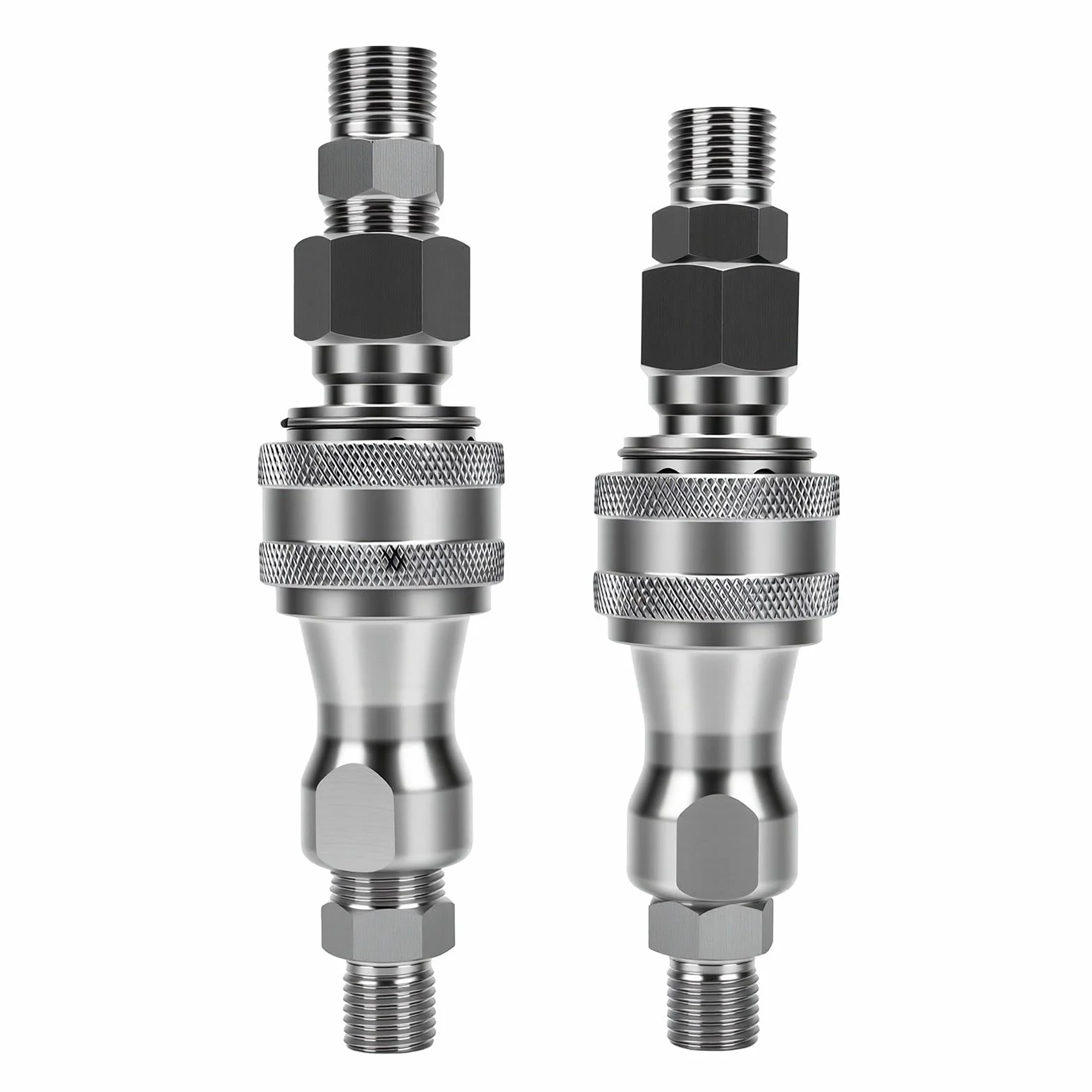 Luocute Hydrauliczny Adapter do Szybkiego łączenia, M14 żeński na Męski | do minikoparki, 2 zestawy złączy metrycznych do osprzętu kompaktowego, zestaw do konwersji złączy hydraulicznych z gwintem