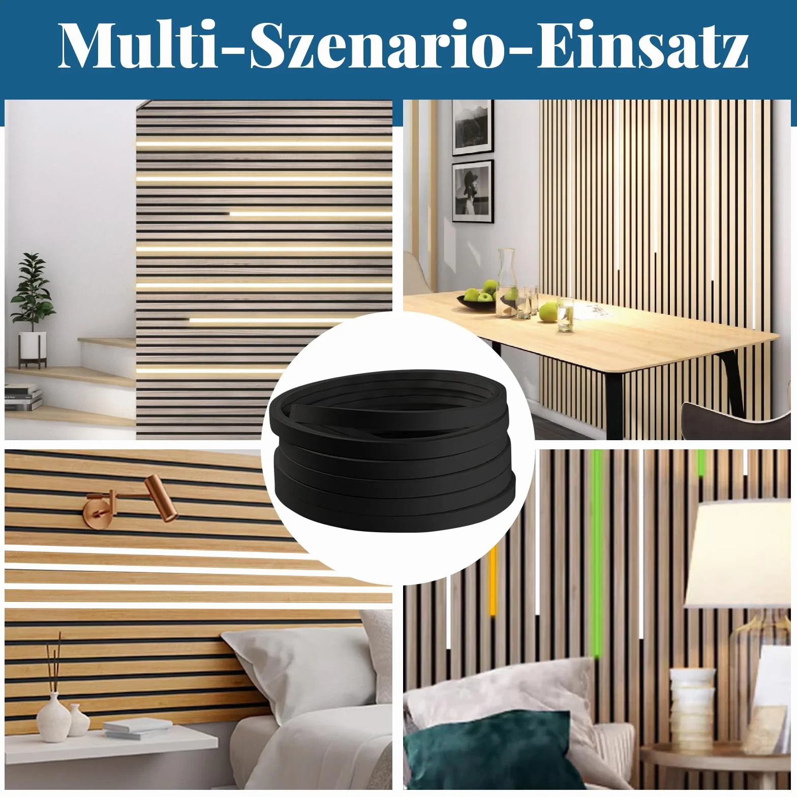 Elastyczny silikonowy profil LED, 5 m, 12 x 12 mm, szyna LED do taśm LED 8 mm paneli akustycznych, IP65, wodoszczelny dyfuzor kanałowy LED do sufitu, szafy, baru, oświetlenie paneli akustycznych