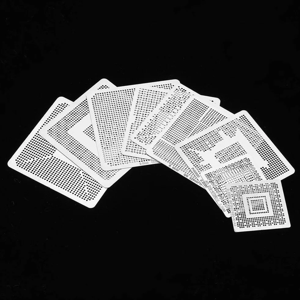 33Pcs Universal BGA Reballing Rework Net Schablonen, direkt Set Set