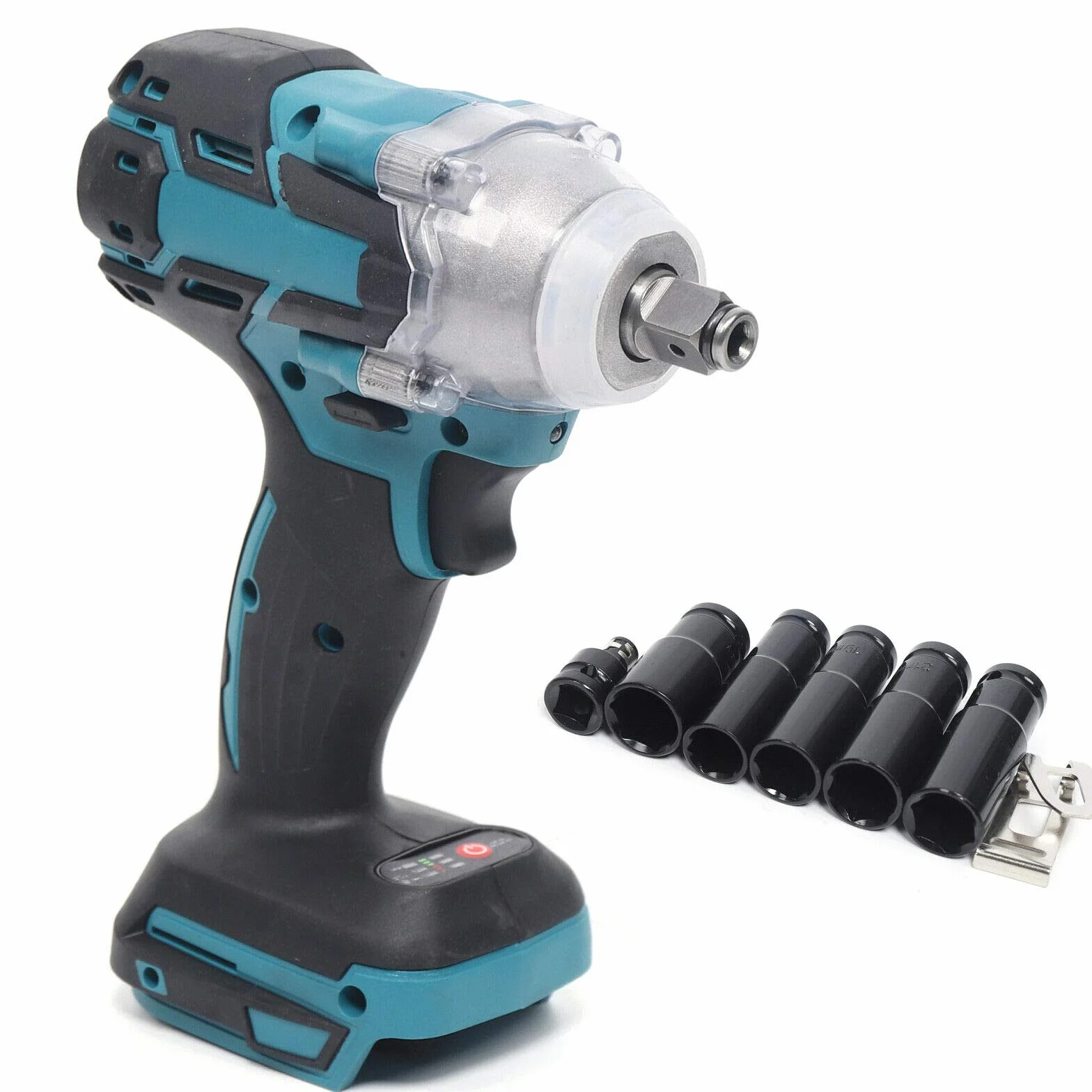 Bezszczotkowa wkrętarka udarowa akumulatorowa 18 V 1/2", z grzechotką, kwadratowa, wał napędowy 520 Nm do Makita
