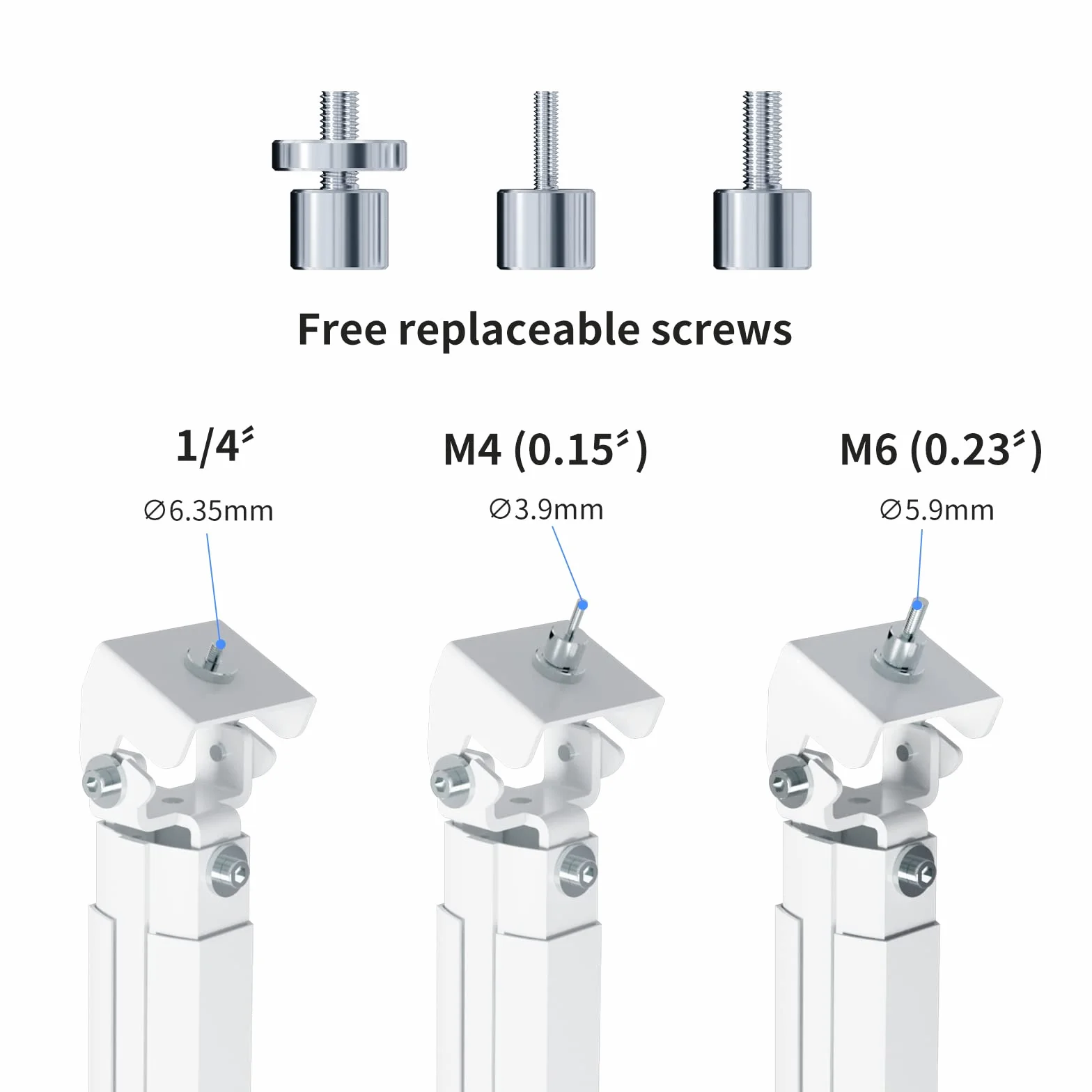 suptek Uchwyt sufitowy do rzutnika Rozszerzenie Mini-uchwyt sufitowy do projektora Regulowana uchwyt ścienny z adapterami gwintowanymi dla projektora, DVR-kamery, Max. 13,6kg (PR05MINI)