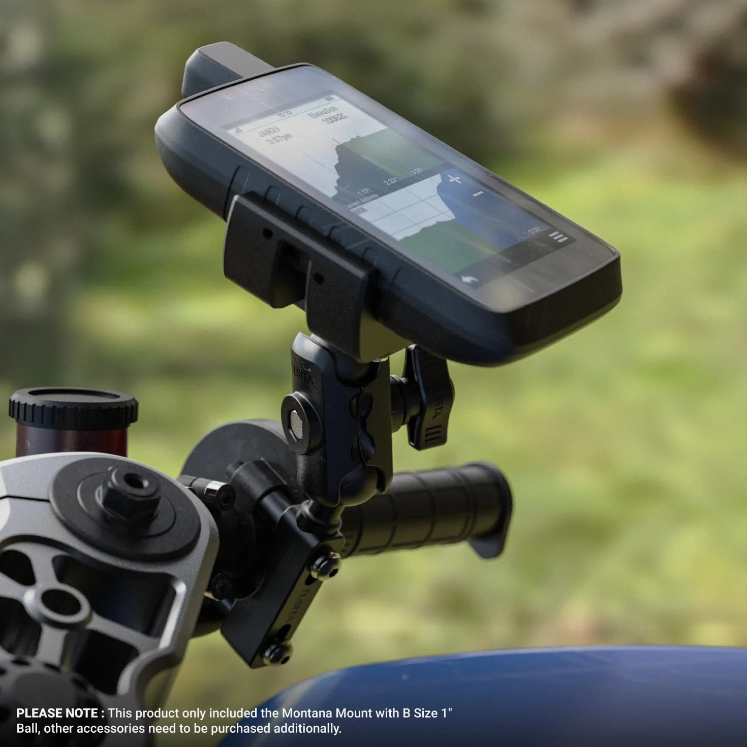 TUSITA GPS Uchwyt Montażowy z Kulką Kompatybilny z Garmin Montana 700 700i 710 710i 750i 760i - Rozmiar B 1"