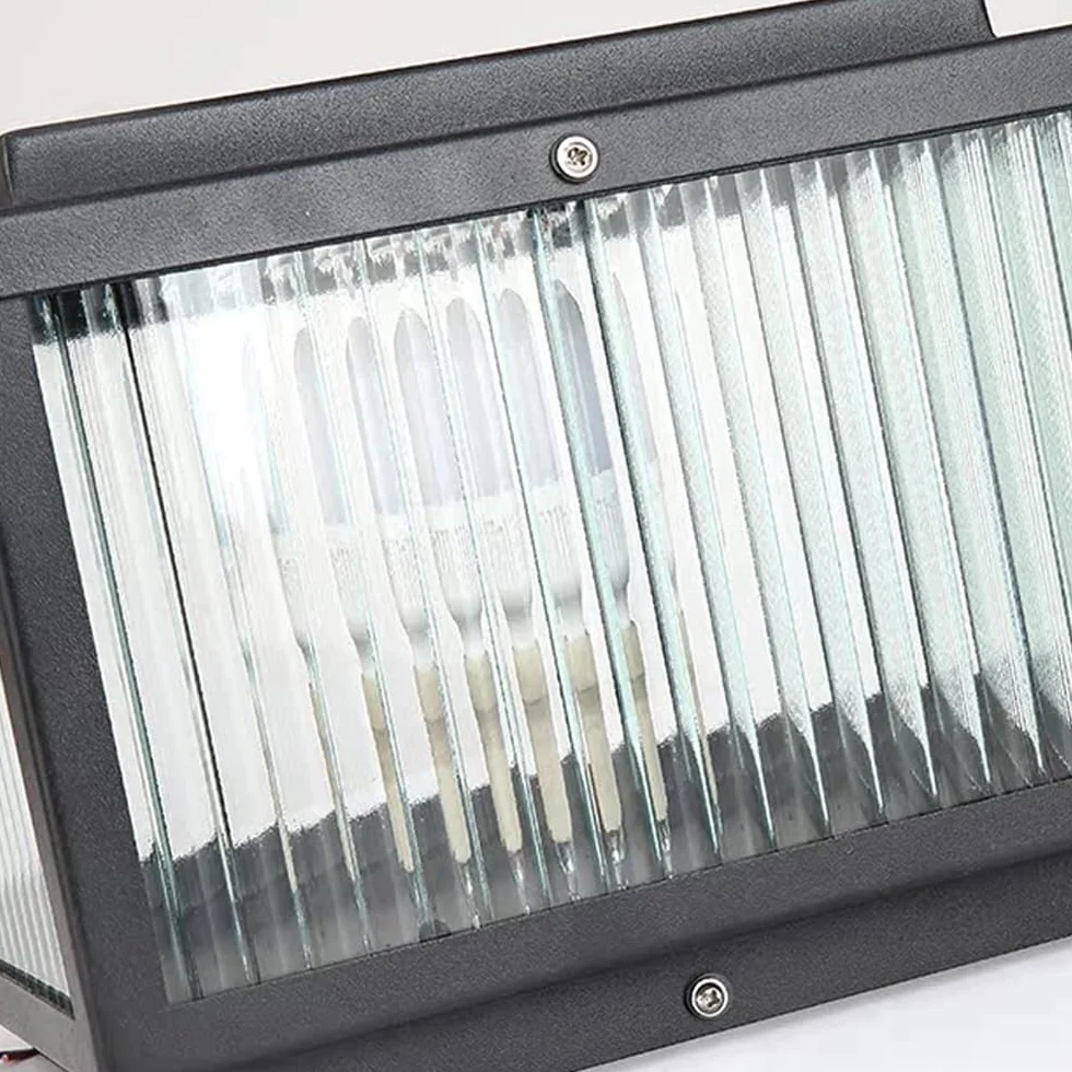 Solarne lampy słupkowe – zewnętrzne lampy kolumnowe LED, wodoodporne kwadratowe lampiony do ogrodu, na taras, taras, słupki ogrodzeniowe, nowoczesne oświetlenie słupkowe, oświetlenie krajobrazu