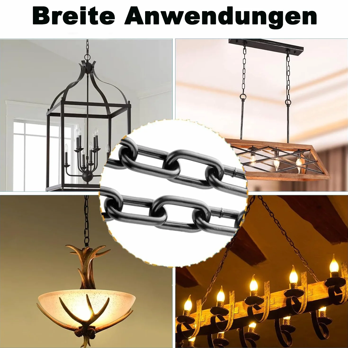 Łańcuch czarny 11 m 3 mm, łańcuch bezpieczeństwa do zawieszenia ogrodzenia, łańcuch na huśtawkę, łańcuch wiszący, łańcuch lampy, łańcuch dla psa, łańcuch obrotowy, suszenie łańcucha na pranie