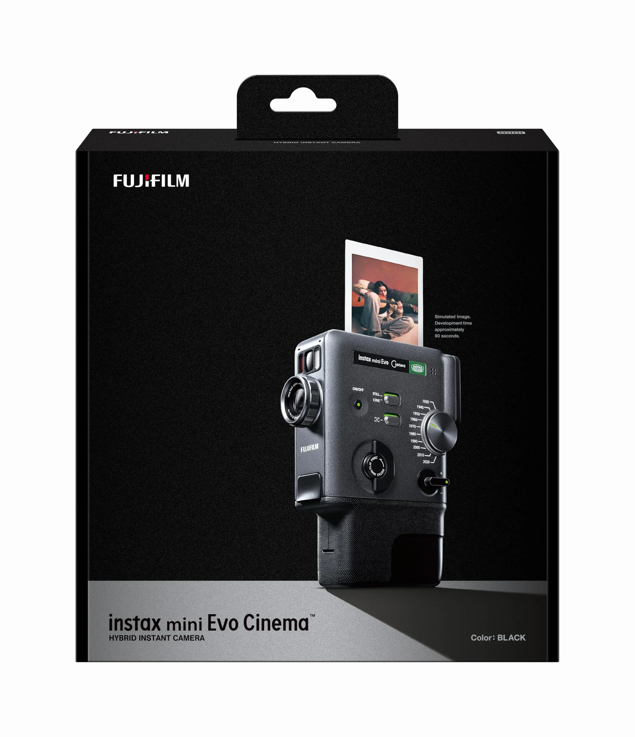 instax mini EVO Cinema Hybrydowy Aparat Cyfrowy 3 w 1, Drukarka do Smartfonów I Kamera Wideo Z Wyświetlaczem O Wysokiej Rozdzielczości 1,54 Cala, Samowyzwalaczem, Zdalnym Wyzwalaniem