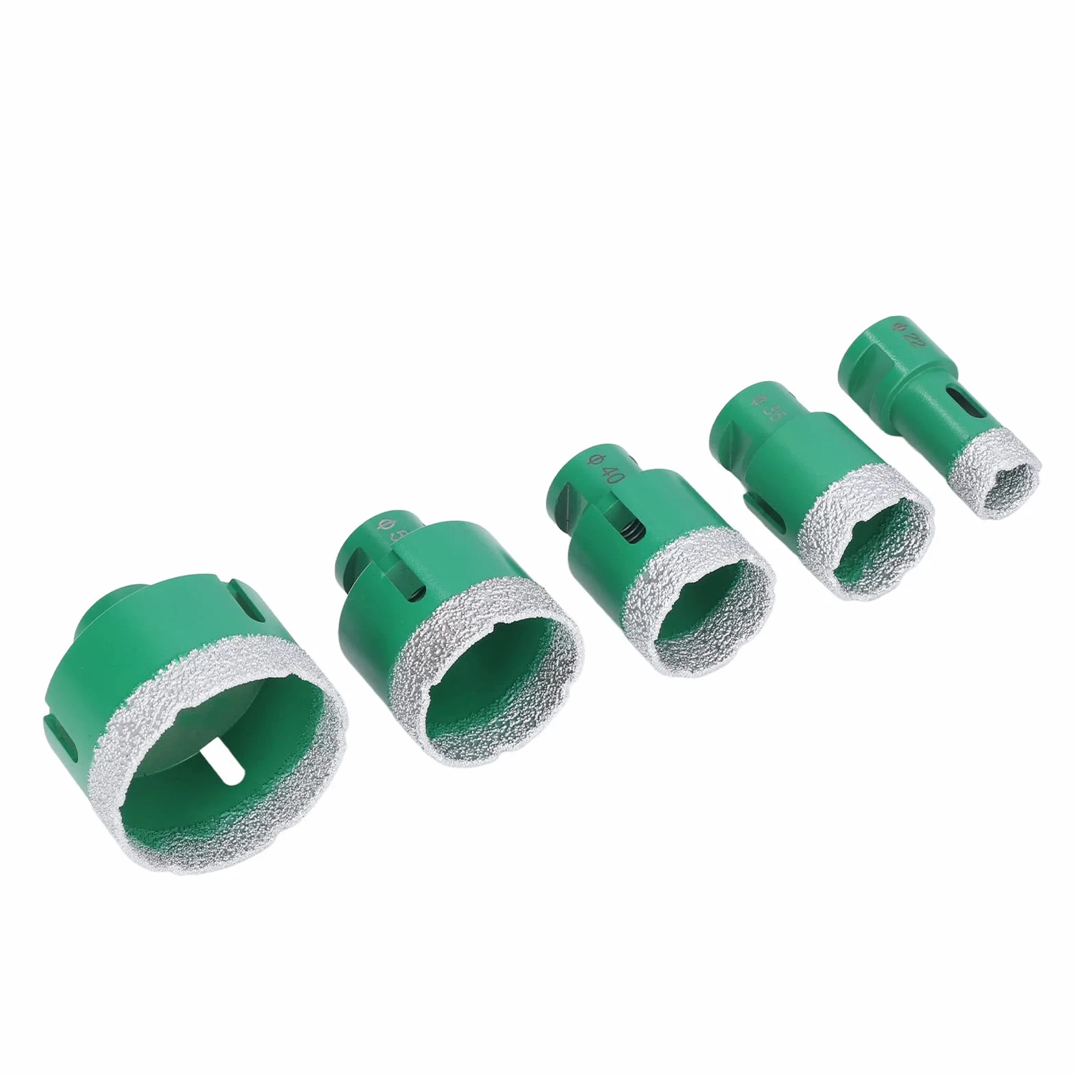 Otwornica diamentowa zestaw wierteł Premium trwała konstrukcja gwintu M14 do płytek szklanych marmurowy granit ceramiczny 5 sztuk 22mm 35mm 40mm 50mm 65mm