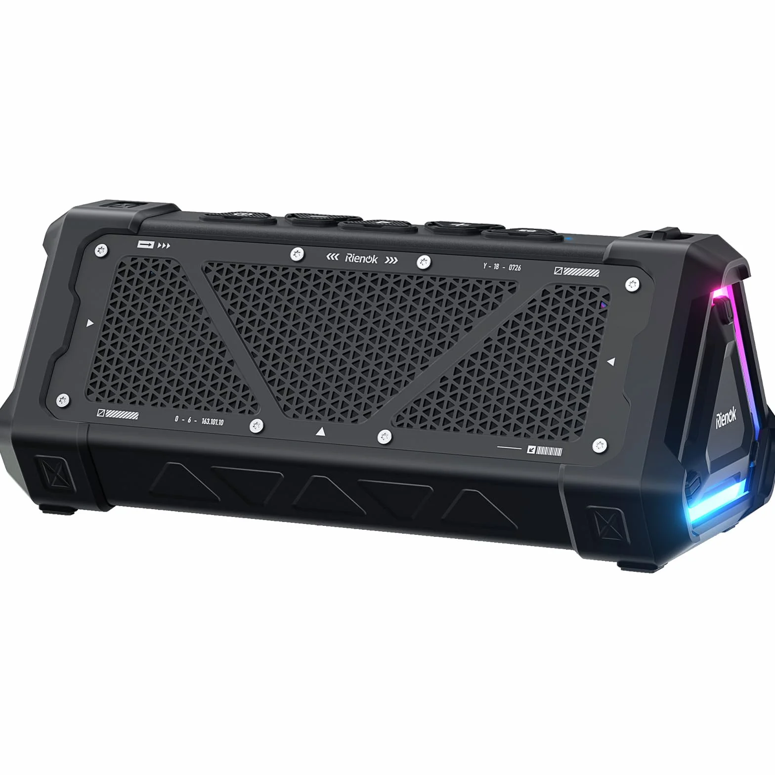 Głośnik Bluetooth 30 W przenośny wodoodporny IPX7 basowy ze światłem LED 24 godziny odtwarzania