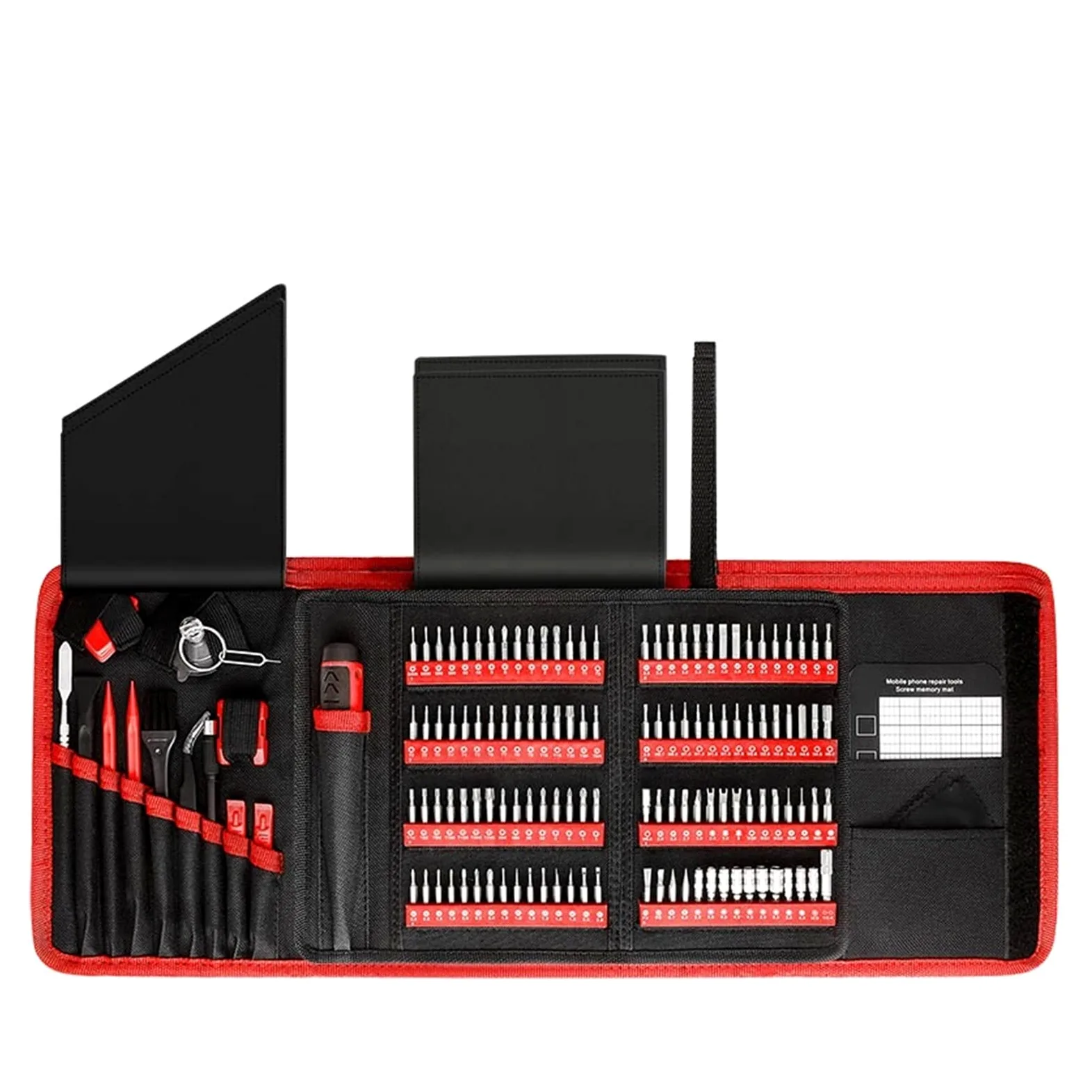 Generic 190 szt. Zestaw wkrętaków precyzyjnych Uchwyt magnetyczny Zestaw wkrętaków krzyżakowych Laptop Narzędzie do naprawy telefonu(190Pcs Red)