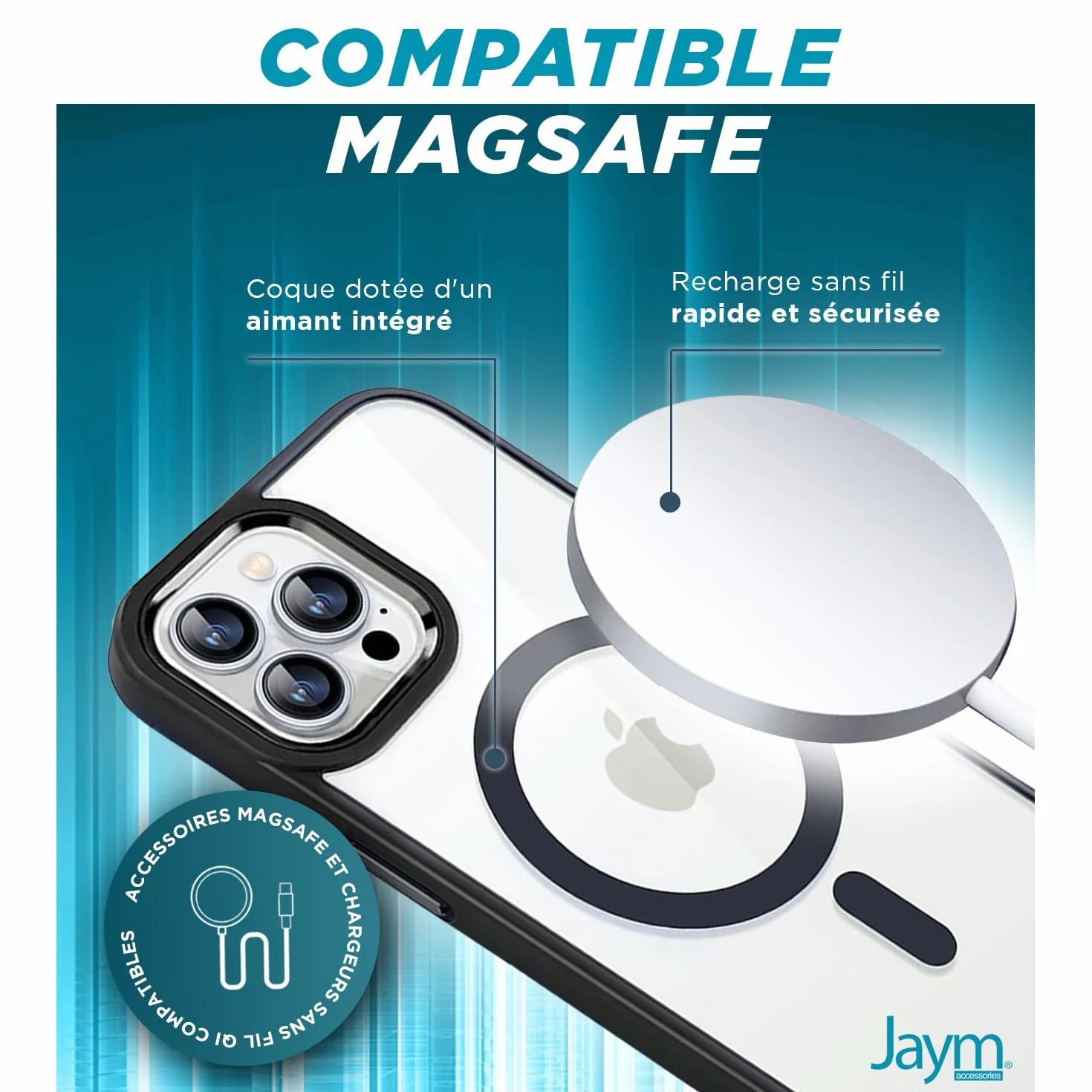 JAYM Etui na zderzak Magsafe iPhone 16 Pro Max czarne