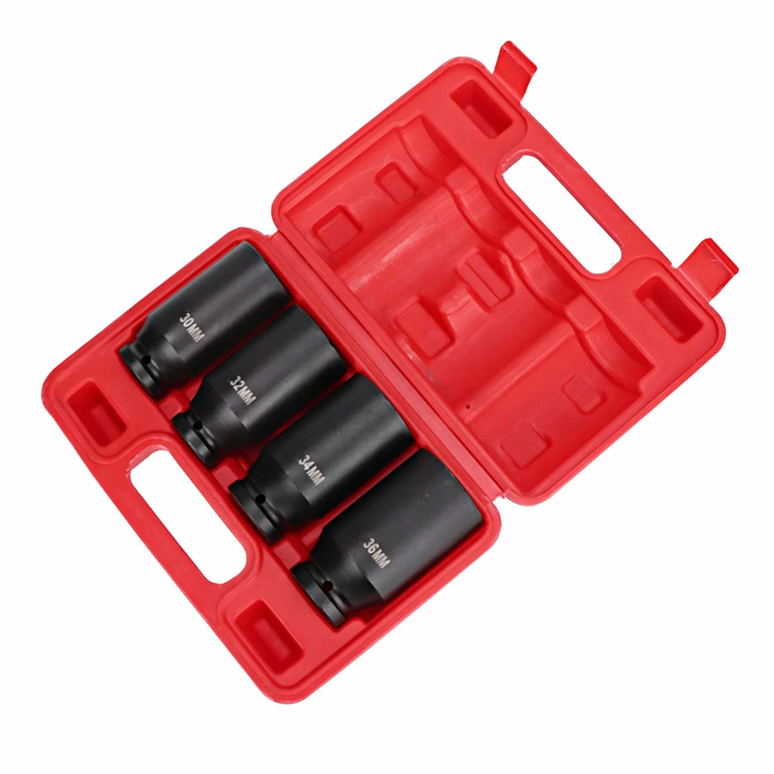 Generic 1/2 Cala Głębokie Gniazdo Uderzenia 4PCS Zestaw Narzędzi Naprawy 12 -punktowy Adapter o Wysokiej Twardości Odpowiedni dla Pracowników Konserwacyjnych