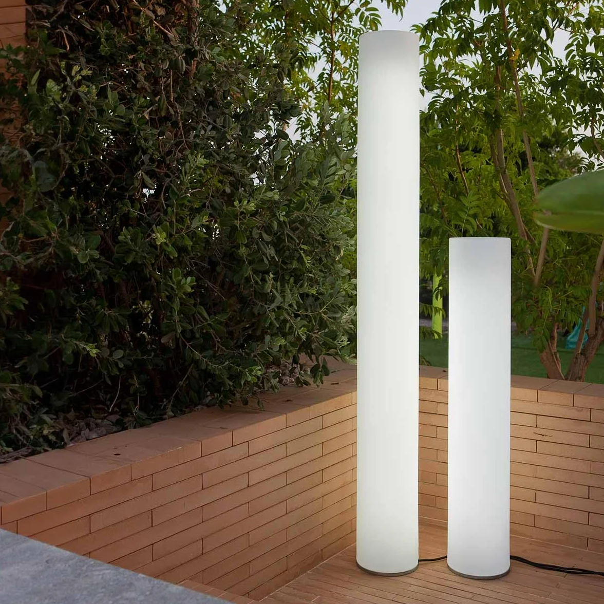 Lampa stojąca, MOOVERE kolumna lampa podłogowa 100cm IN&OUT światło białe