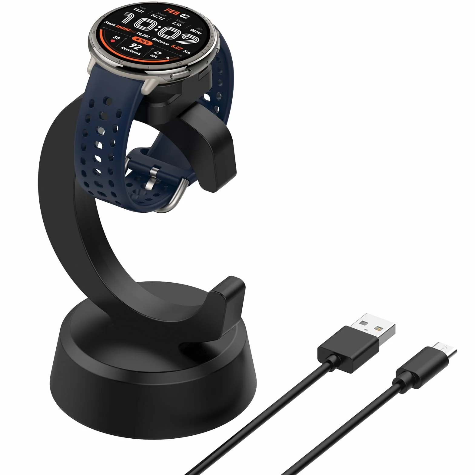 Amazfit BIP 6 Active 2 Active 2 Square Stojak do ładowania Smartwatch, zamiennik stacji ładującej USB-A