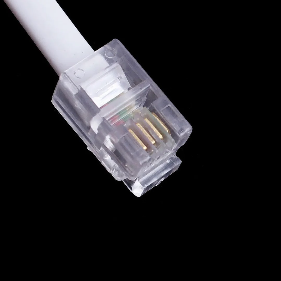 Sourcingmap Kabel telefoniczny 4P4C spiralny 2m biały