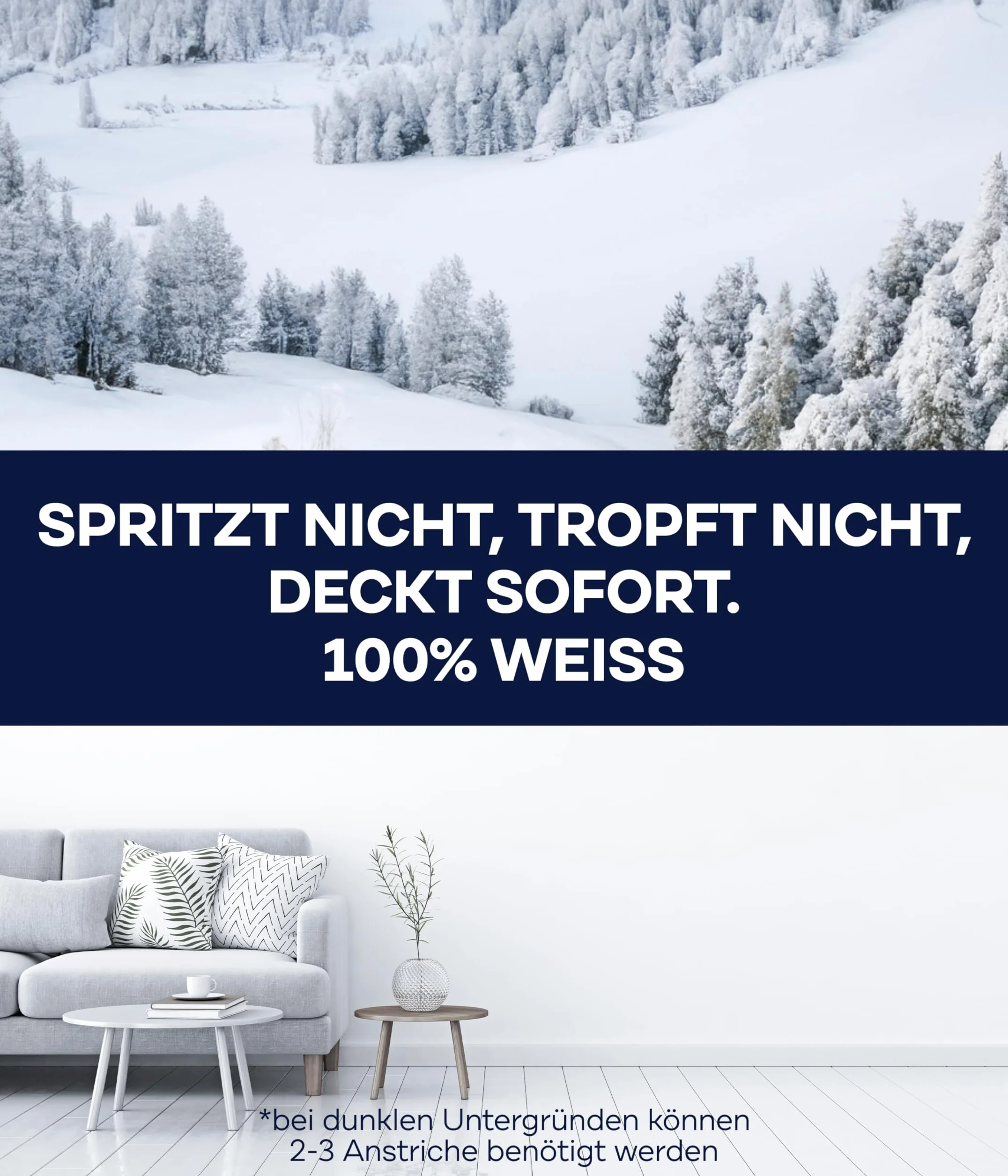 Plid® Snoweweiß farba ścienna biały 10 l [Hohe DECKKRAFT] - biała polarna, bezzapachowa, dyfuzyjna