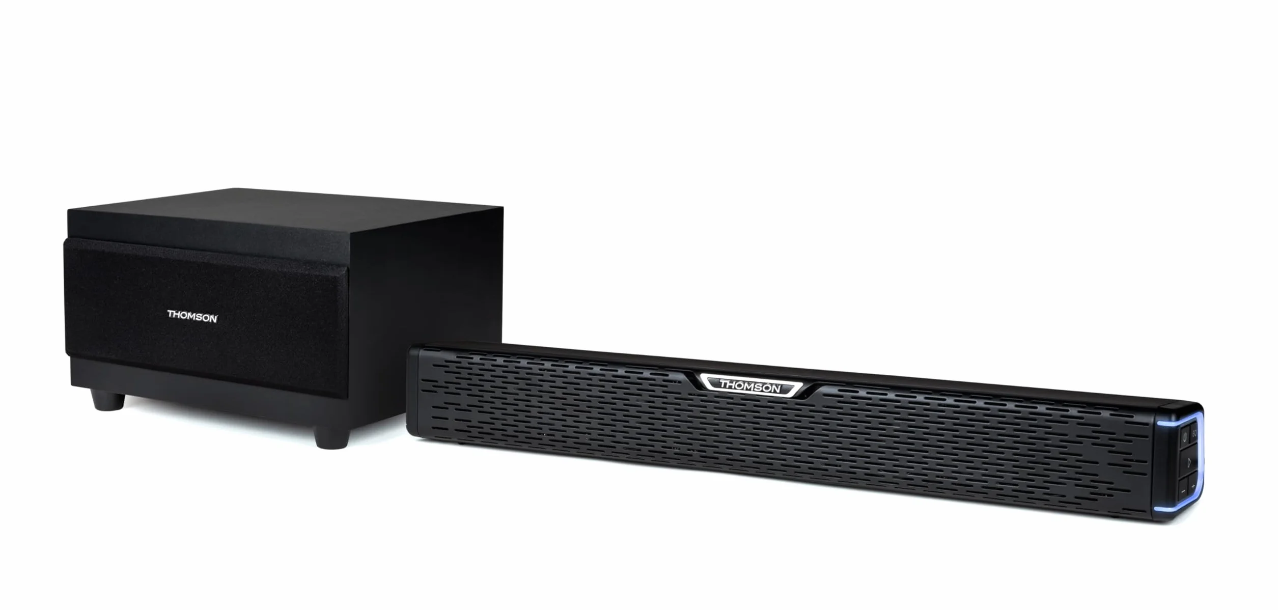 Thomson SB60BTS Soundbar – 120W Całkowitej Mocy Muzycznej –Bluetooth 5.0 – W Zestawie Subwoofer – Możliwość Montażu na Ścianie – Wejście Optyczne i AUX – Pilot zdalnego sterowania
