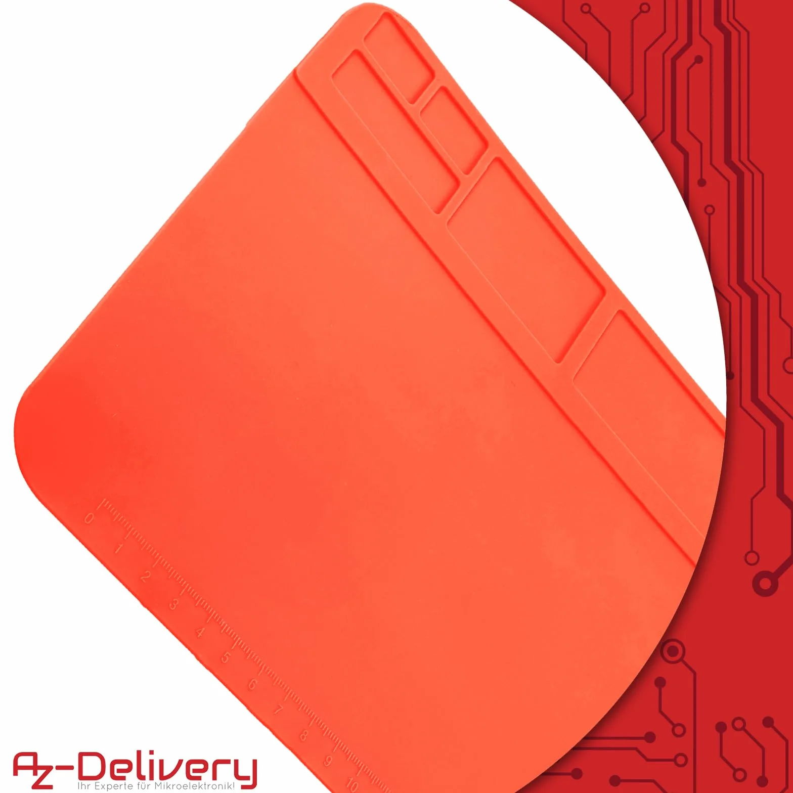 AZ-Delivery mata lutownicza klasy premium, odporna na wysokie temperatury, silikonowa do lutownicy i stacji, idealna dla warsztatu, duża antypoślizgowa gumowa