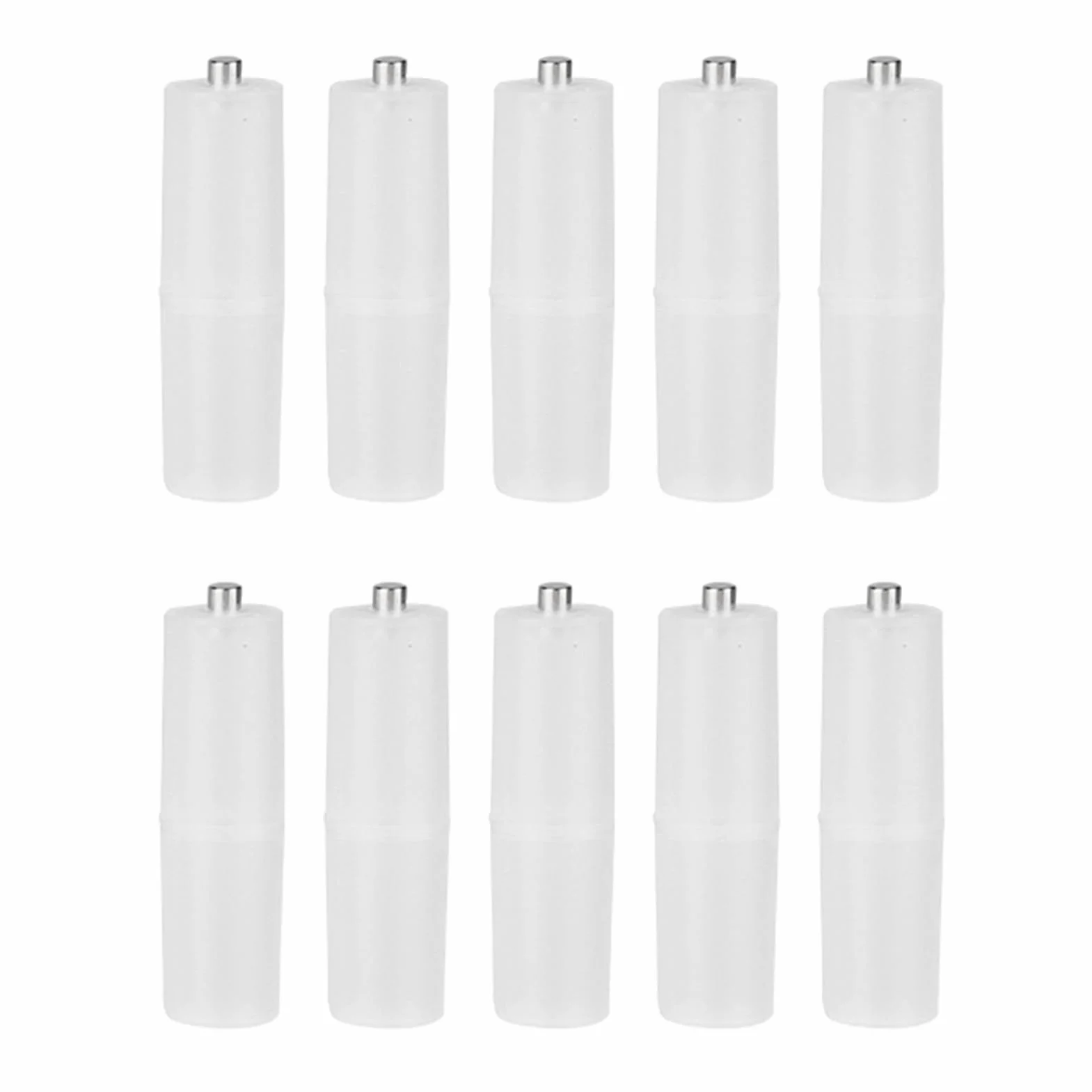 10 szt. Konwerter Baterii AAA na AA Adapter Case Switcher, Wodoodporny, Lekki, Doskonałe Wykonanie, Specyfikacja Trybu Gotowości, łatwy do Przenoszenia i Użytkowania