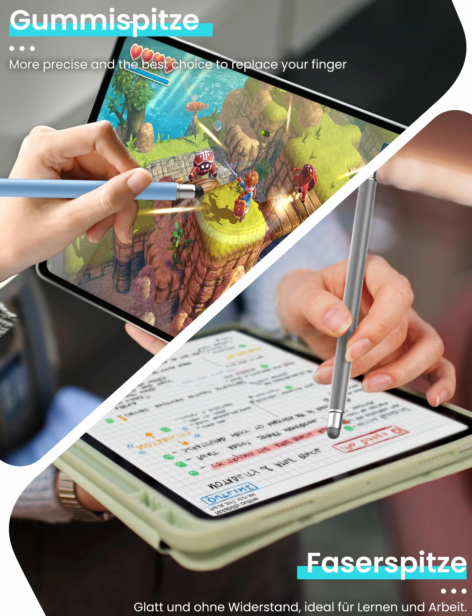 MEKO rysik do tabletu 3 w 1, magnetyczny ekran dotykowy, włókno gumowe, rysik do wszystkich tabletów/telefonów komórkowych, takich jak iPhone/iPad/Pro/Mini/Switch/Samsung/Huawei/Xiaomi/Surface
