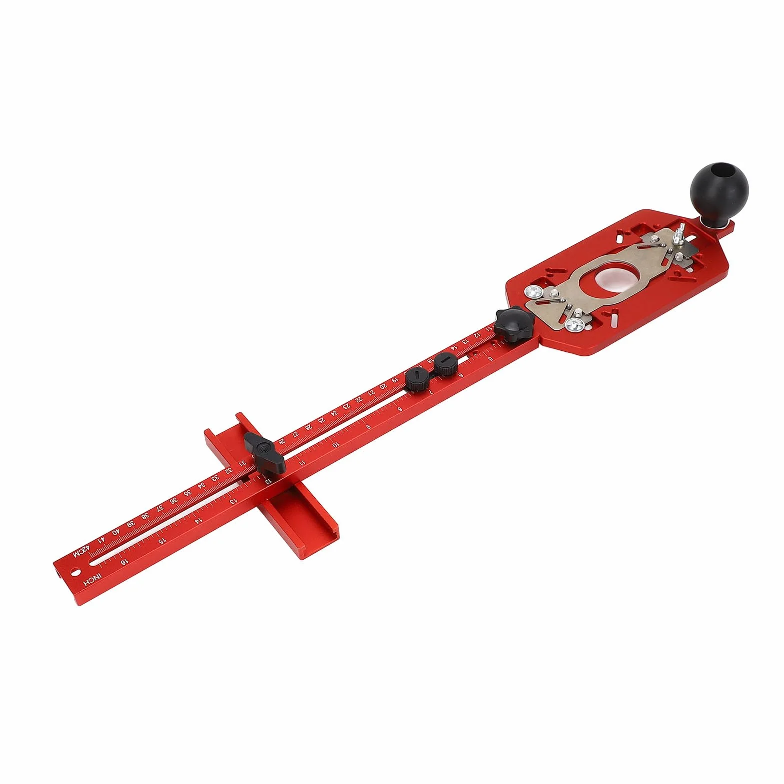 Generic Wspornik do Frezowania Frezarskiego Mocne, Regulowane Narzędzie do Obróbki Drewna Wielofunkcyjne Zastosowanie 3 w 1 Wytrzymały Stop Aluminium