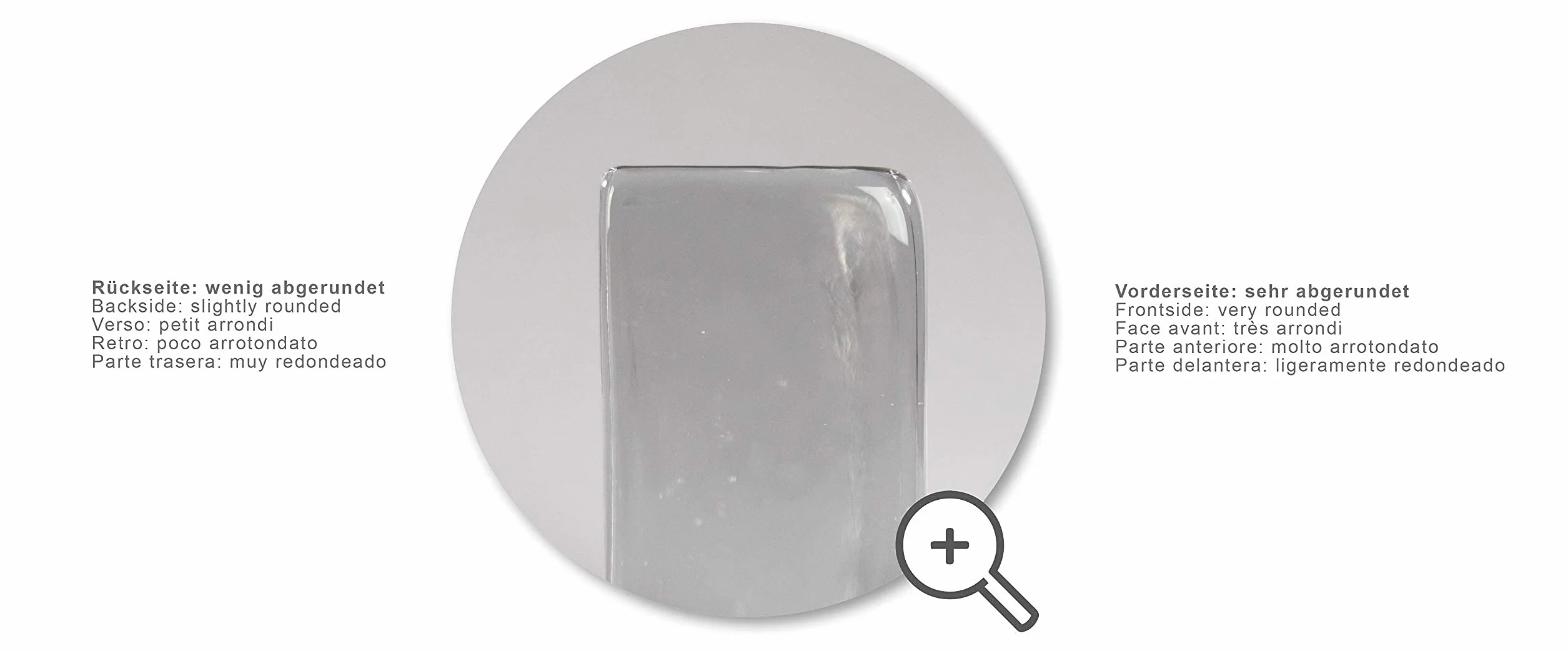 Fuchs Design Collection Crystal klasyczna 1 szt. Gładki Jedwab matowy (6 stron) Płytka szklana pustaki szklane 5x10x5 cm Pustak szklany wykonany z wysokiej jakości prawdziwego szkła