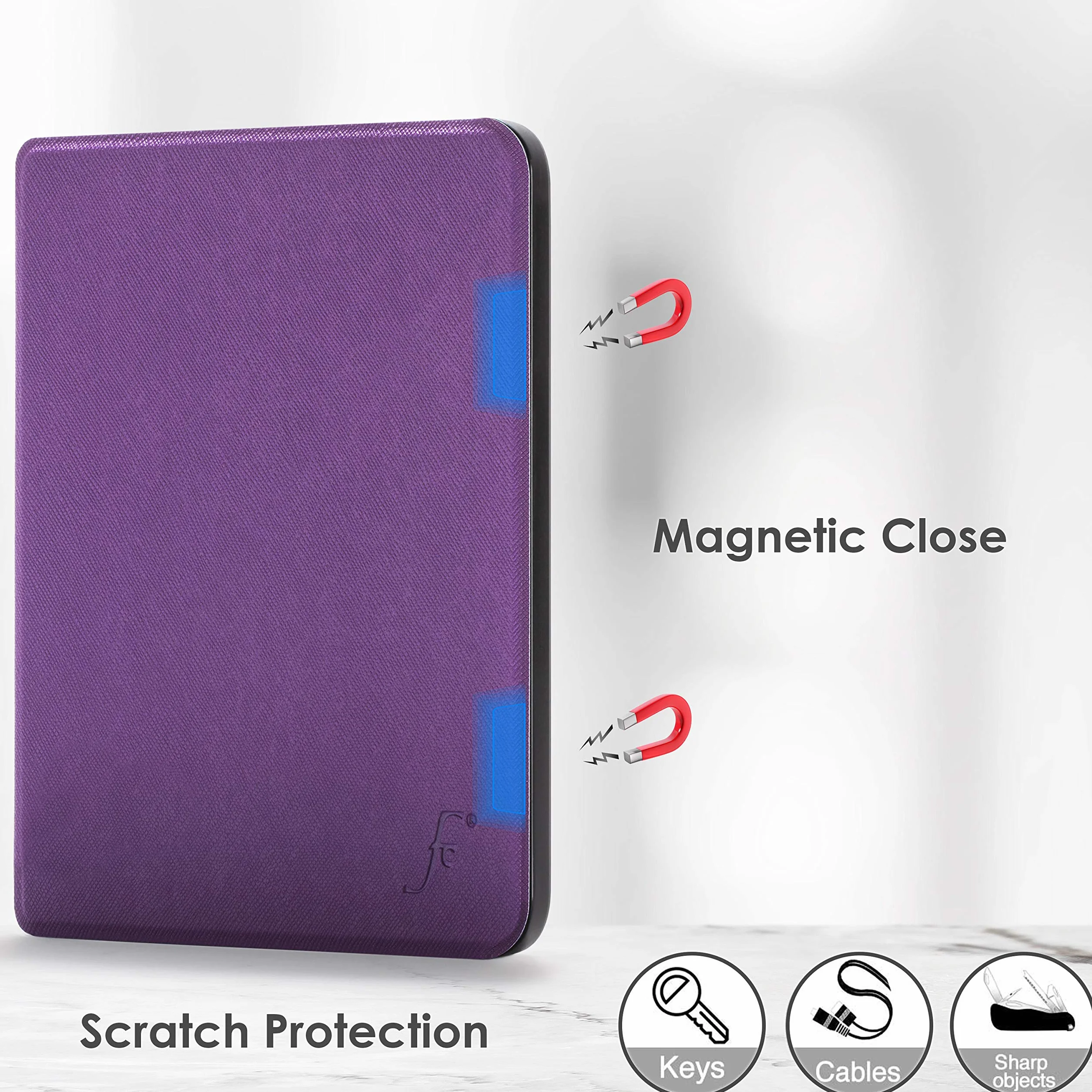 Forefront Cases Etui do PocketBook InkPad 4, InkPad Color 3 i 2 - Lekkie PocketBook InkPad 4, InkPad Color 3 i 2 Etui - Purpurowy - Smukłe i Lekkie, Automatycznie Budzi/Spać, Ochronne Okładka