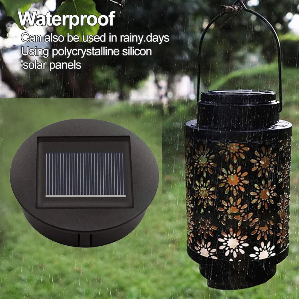 Lampy solarne, części zamienne, 2 x śred. 8 cm, lampa solarna z jasnymi diodami LED, do lamp ogrodowych, wiszących latarni, ogrodu, tarasu, chodnika