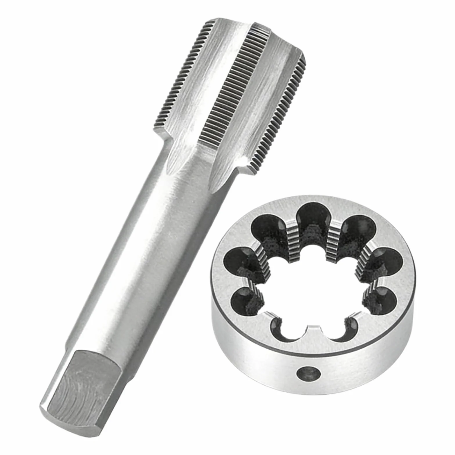 Zestaw gwintowników i narzynek HSS M52, gwintowniki okrągłe o skoku 1-5 mm z rowkiem prostym, gwintowniki prawoskrętne, do gwintowania metalu, uniwersalne zastosowanie (M52x2)