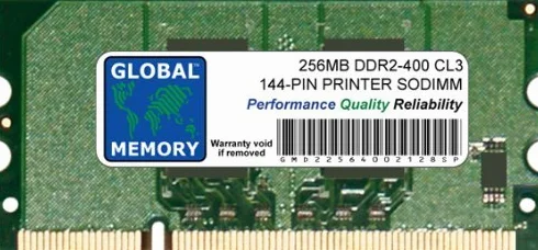 256MB 144-PIN DDR2 SODIMM PAMIĘĆ RAM DLA DRUKARKI (CC415A, CLP-MEM202, 311-9272, CB423A, MDDR2-256)