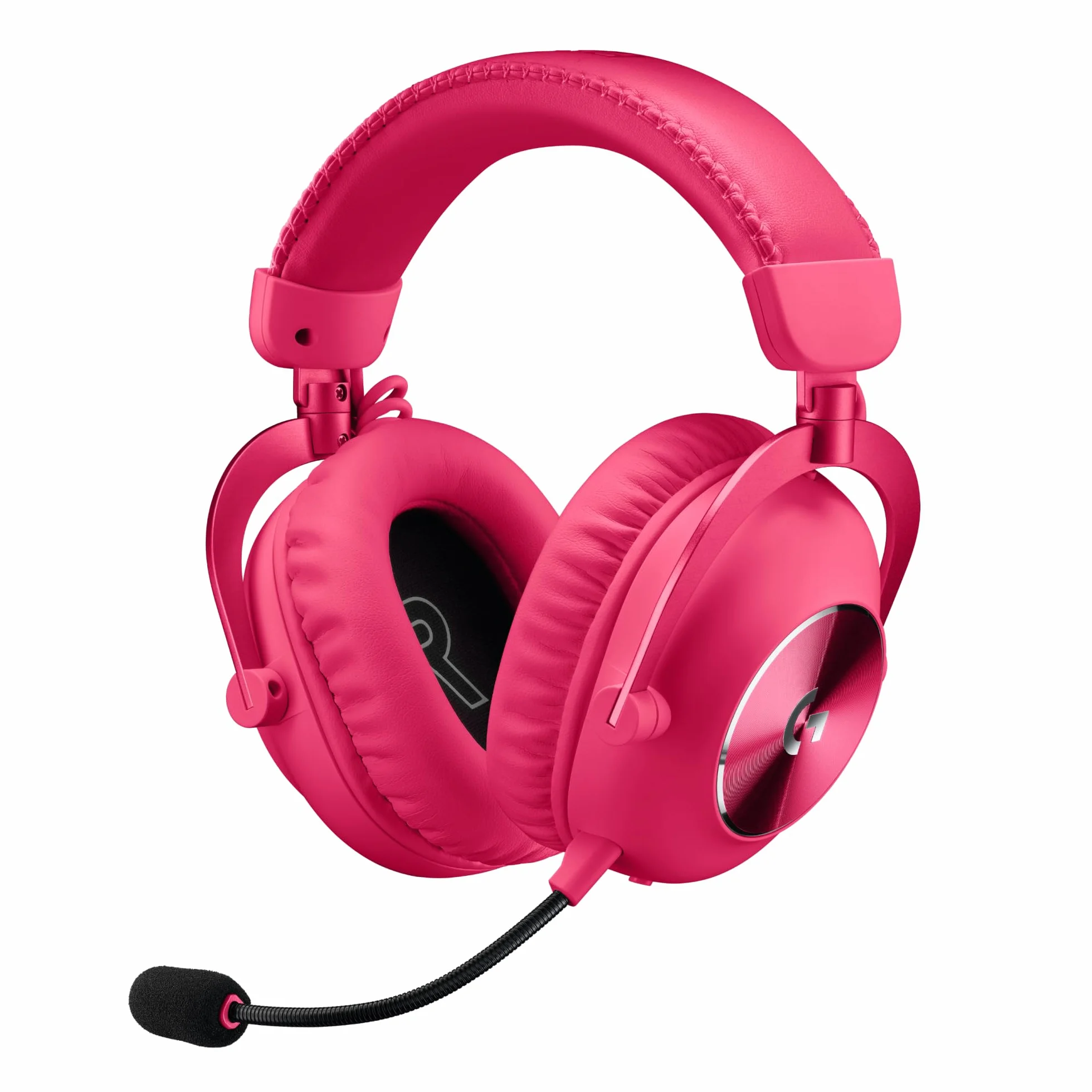 Logitech G PRO X 2 LIGHTSPEED bezprzewodowe słuchawki grafenowe 50 mm DTS:X 2.0–7.1 Surround Bluetooth USB Aux 3,5 mm PC PS5 PS4 Nintendo Switch Magenta