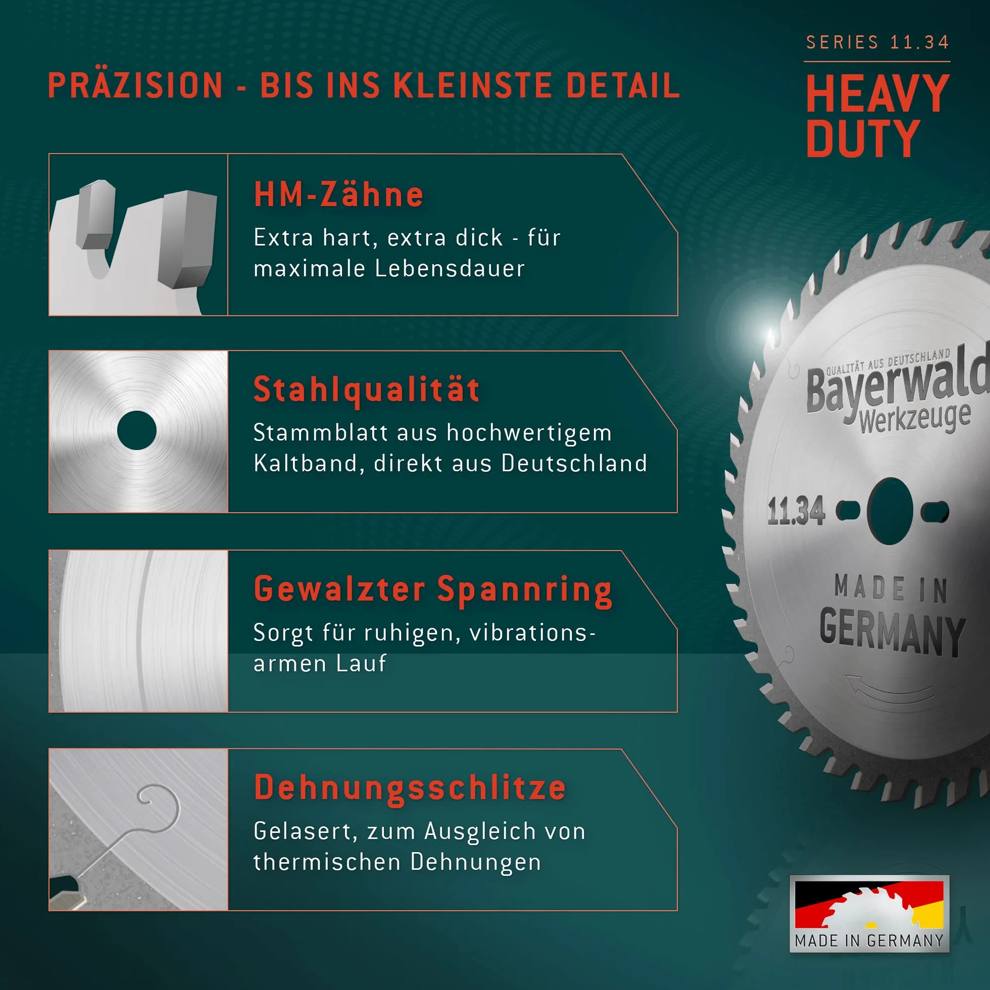 Bayerwald - HM brzeszczot do piły tarczowej - Ø 254 x 2,8/1,8 x 30 (do miedzi, cyny, drewna, mosiądzu itp.) seria 11.34 | 80Z ząb trapezowy